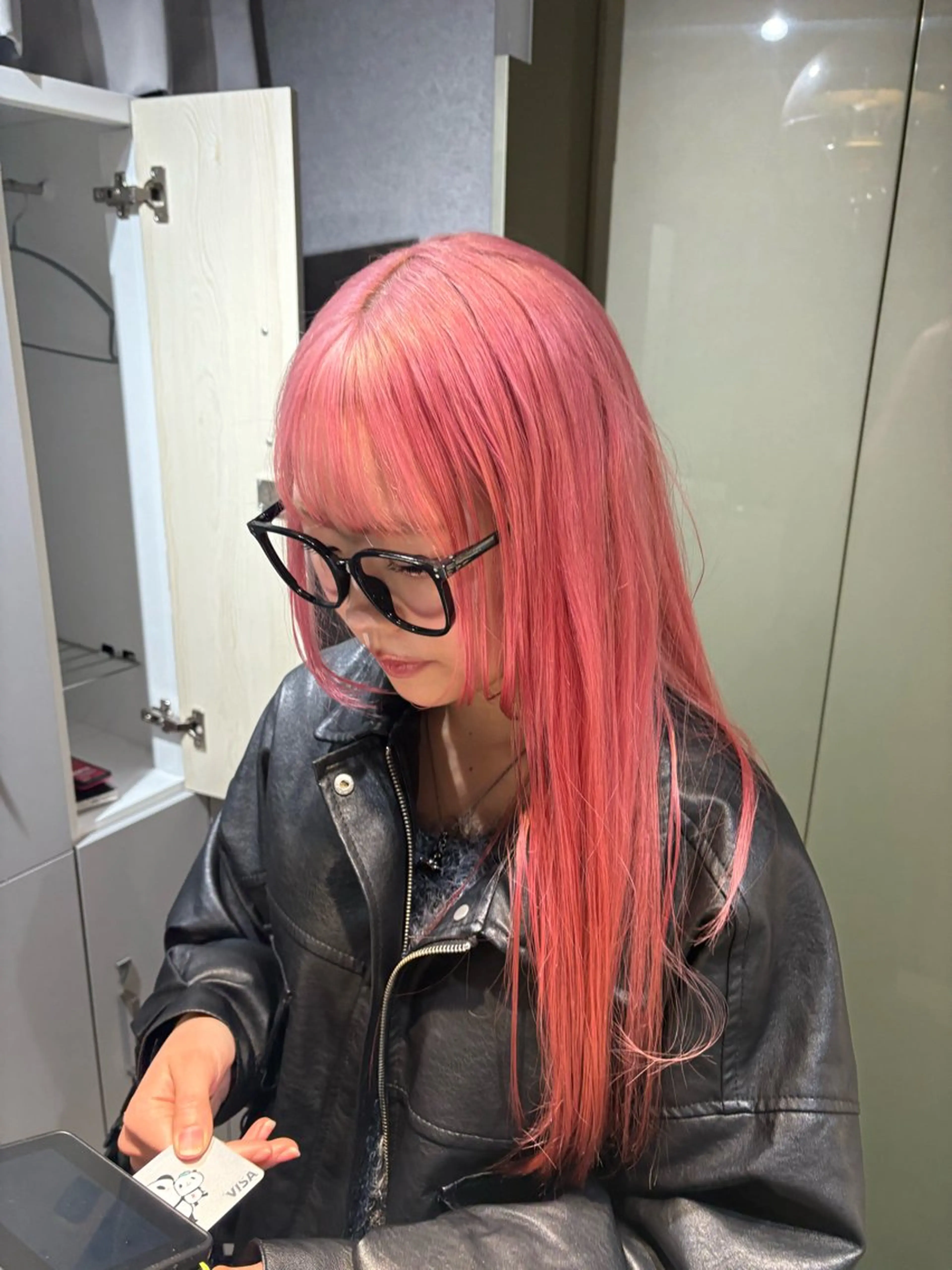 ロング カラー ヘアカラー トリートメント rilas博多所属・博多JYUI/ウルフ ハイトーン/デザインのヘアスタイル