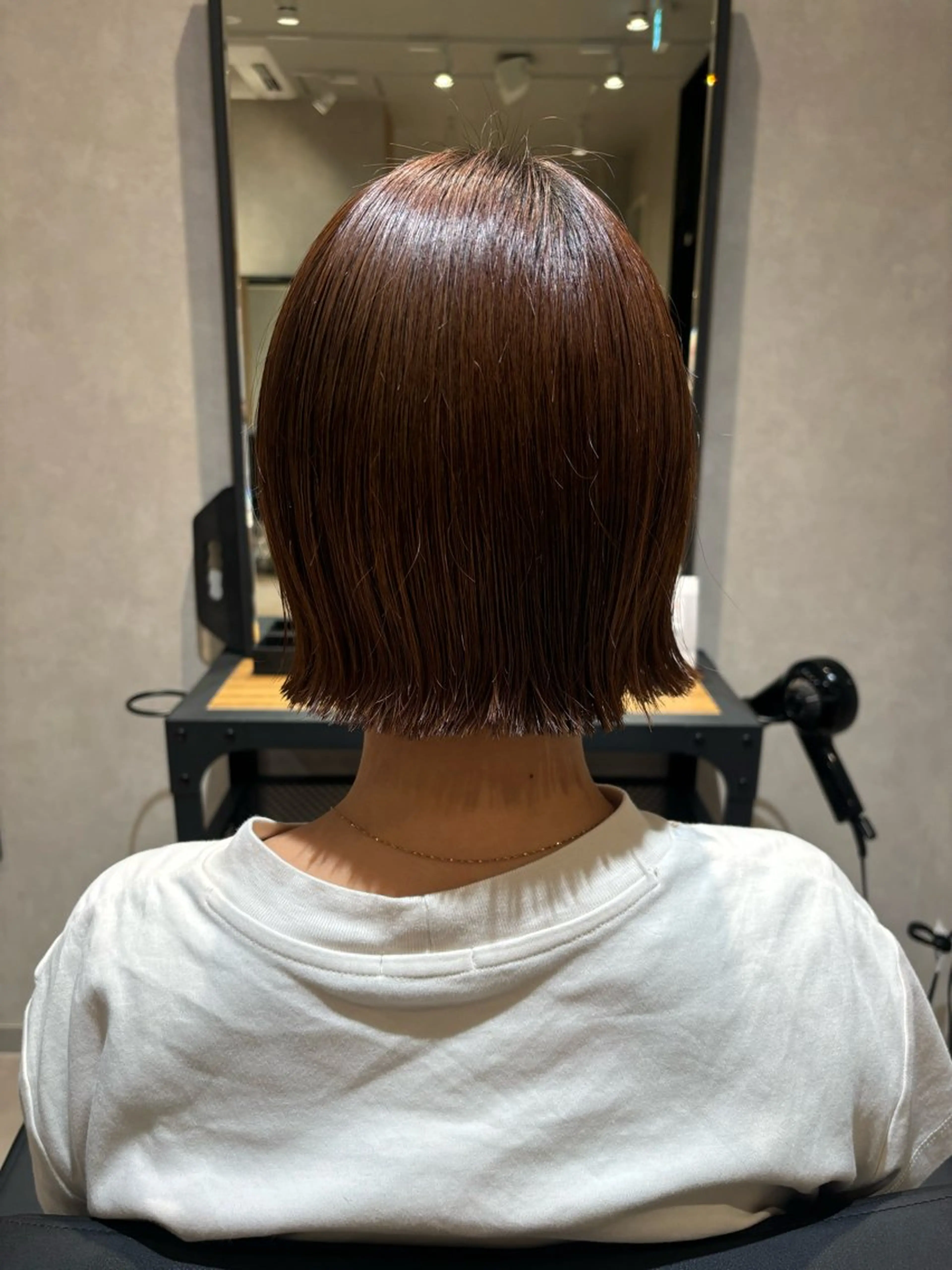 ショート 切りっぱなしボブ ボブ 外ハネヘア 縮毛矯正 トリートメント hair salon 【ao.】所属・髪質改善/縮毛矯正 /TATSUYAのヘアスタイル