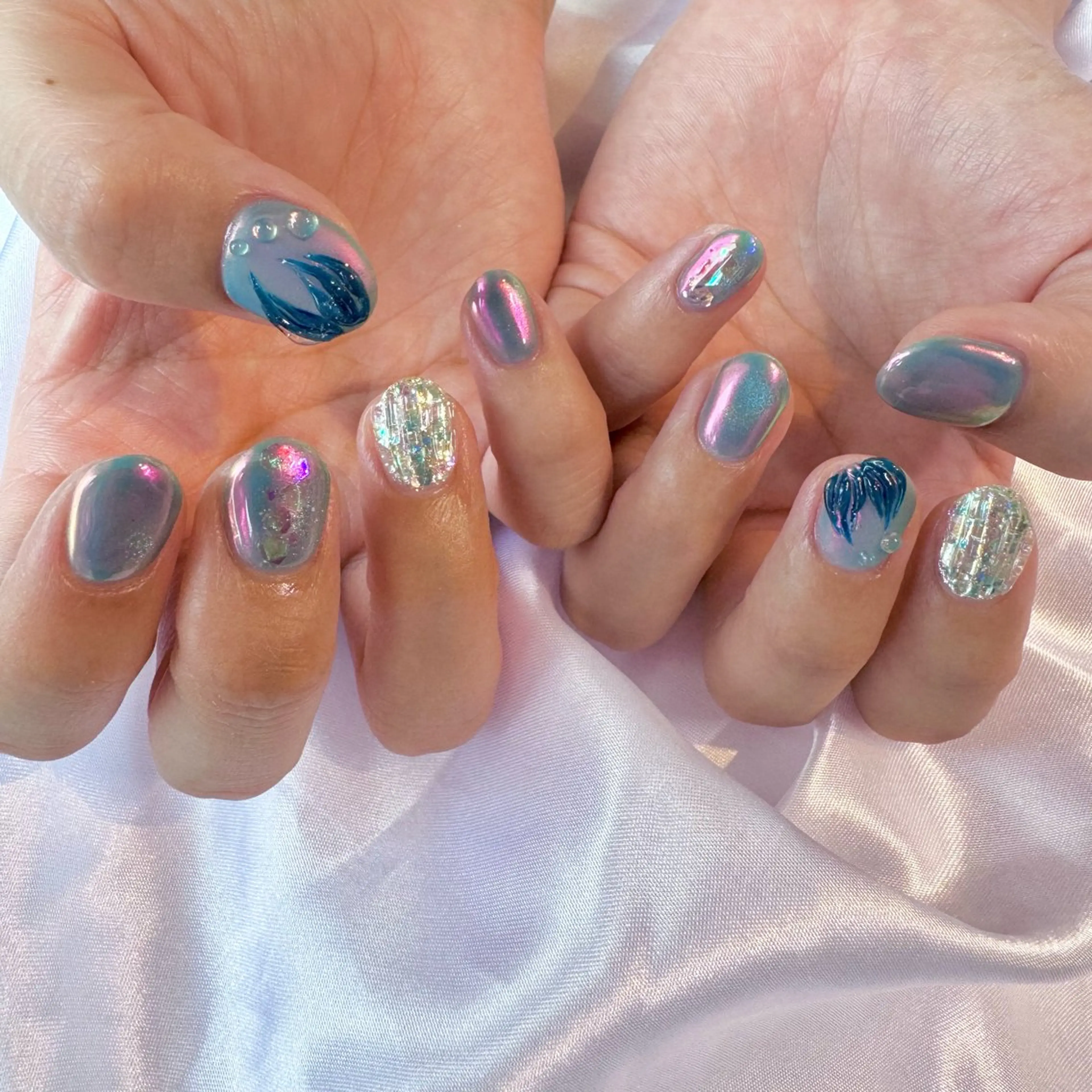 ネイル 夏ネイル ハンドネイル nail salon e'mu💐のネイルデザイン