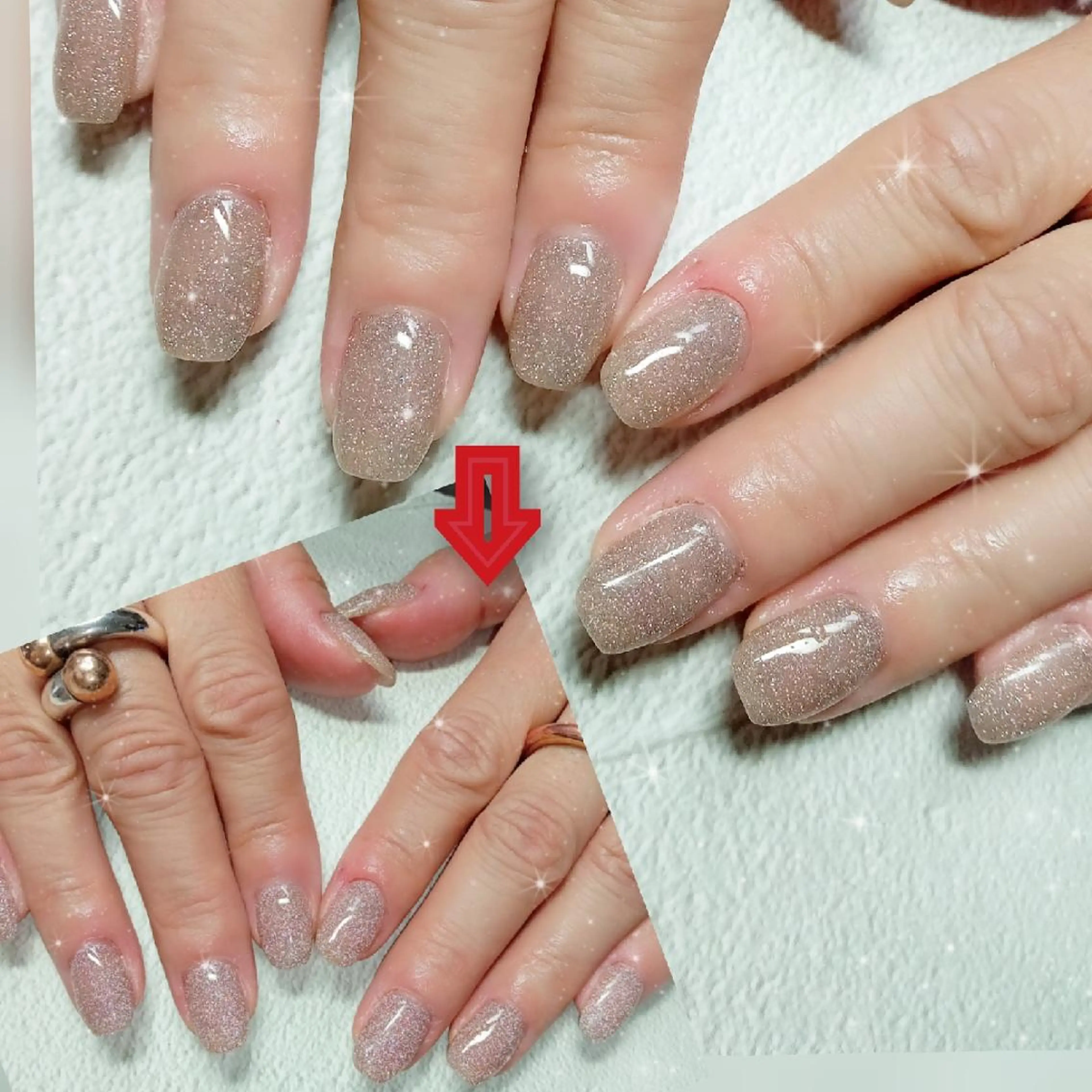 ネイル フラッシュネイル フレンチネイル ハート キラキラネイル 韓国ネイル ハンドネイル flure de neige yukiのネイルデザイン