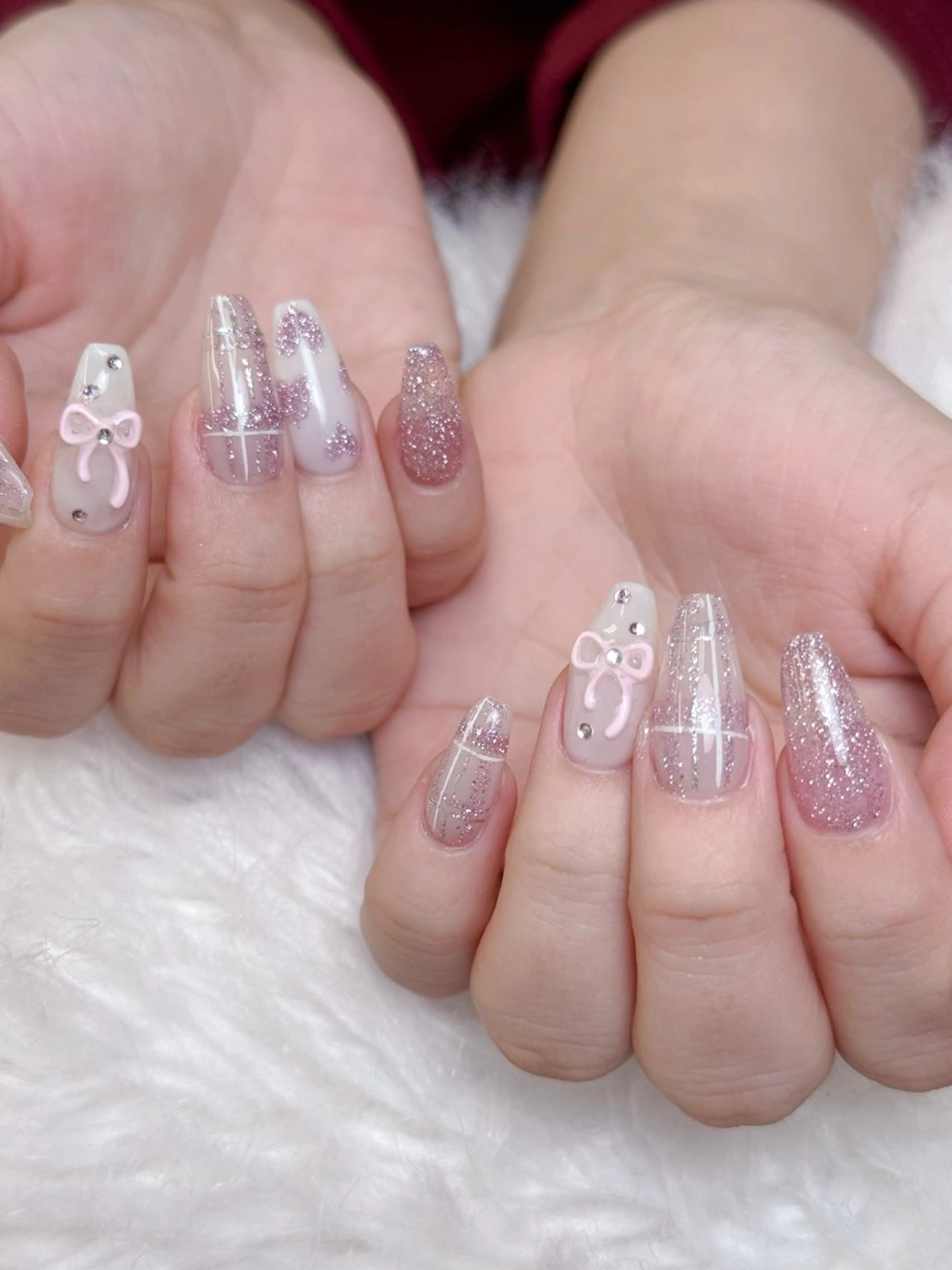 ネイル アートネイル 成人式 ネイルチップ 冬ネイル クリスマス ハンドネイル Jenn Nail_ ヘビのネイルデザイン
