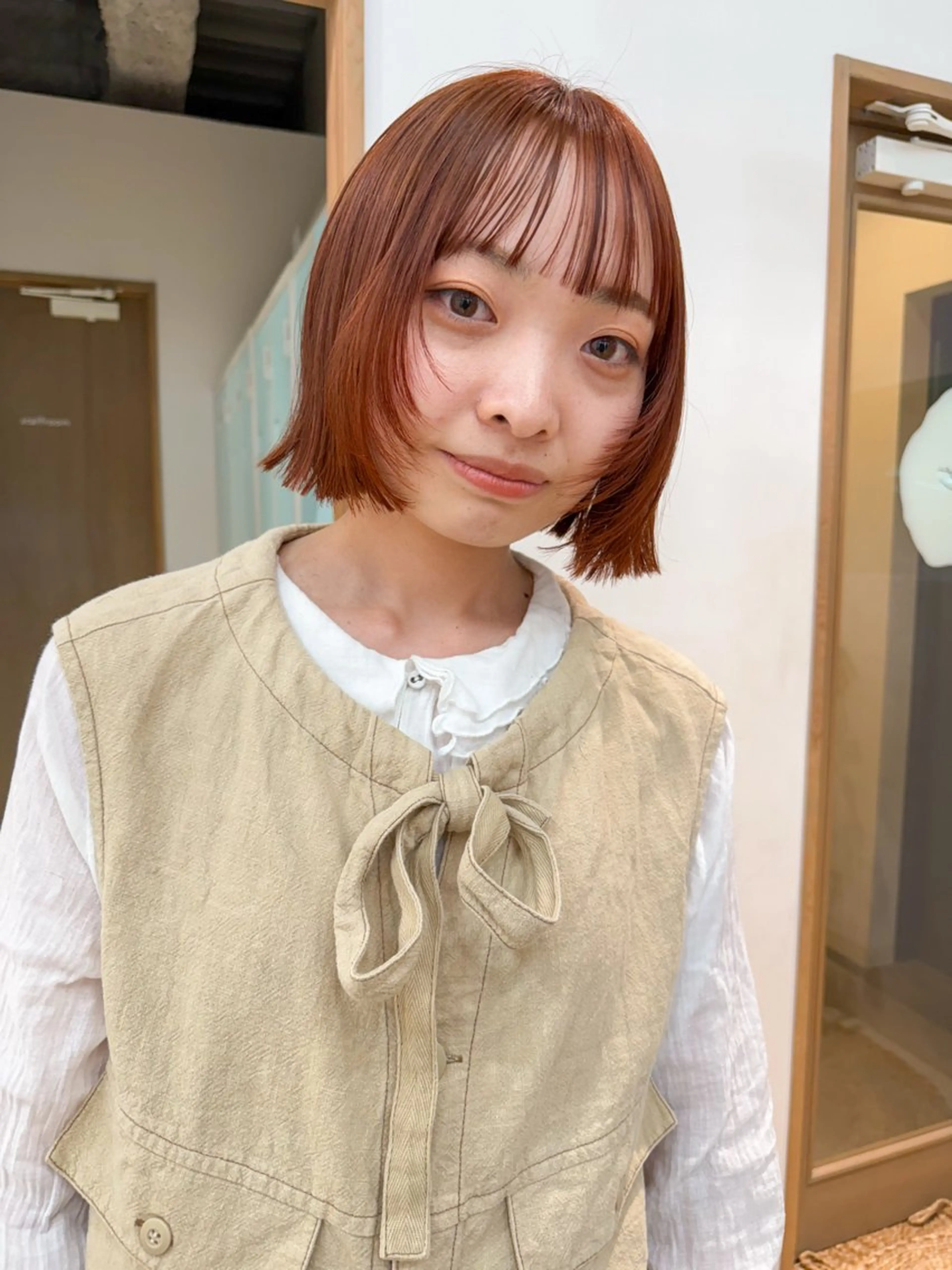 ミディアム 似合わせカット カット ヘアカラー トリートメント aco/名古屋.栄 ボブ/透明感カラーのヘアスタイル