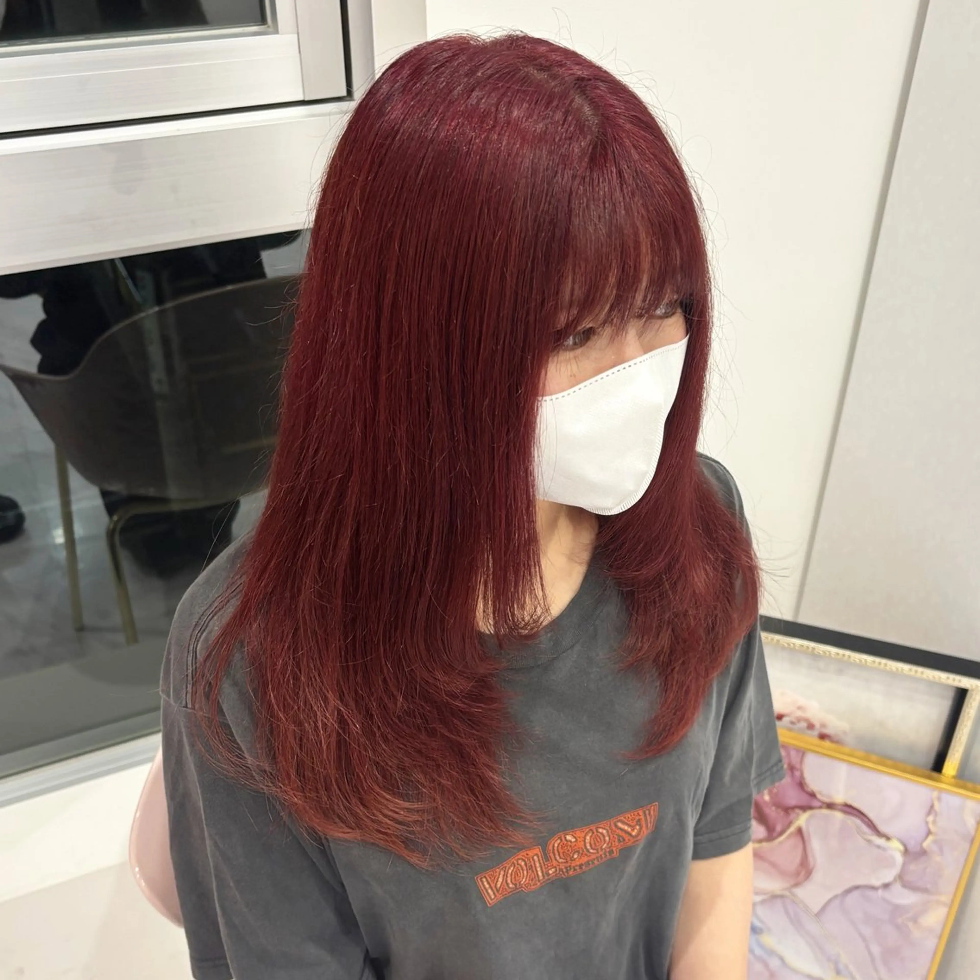 セミロング カラー ブリーチ トリートメント カット ヘアカラー Ayu🍯/名駅/ブ リーチカラー/ヘアメのヘアスタイル