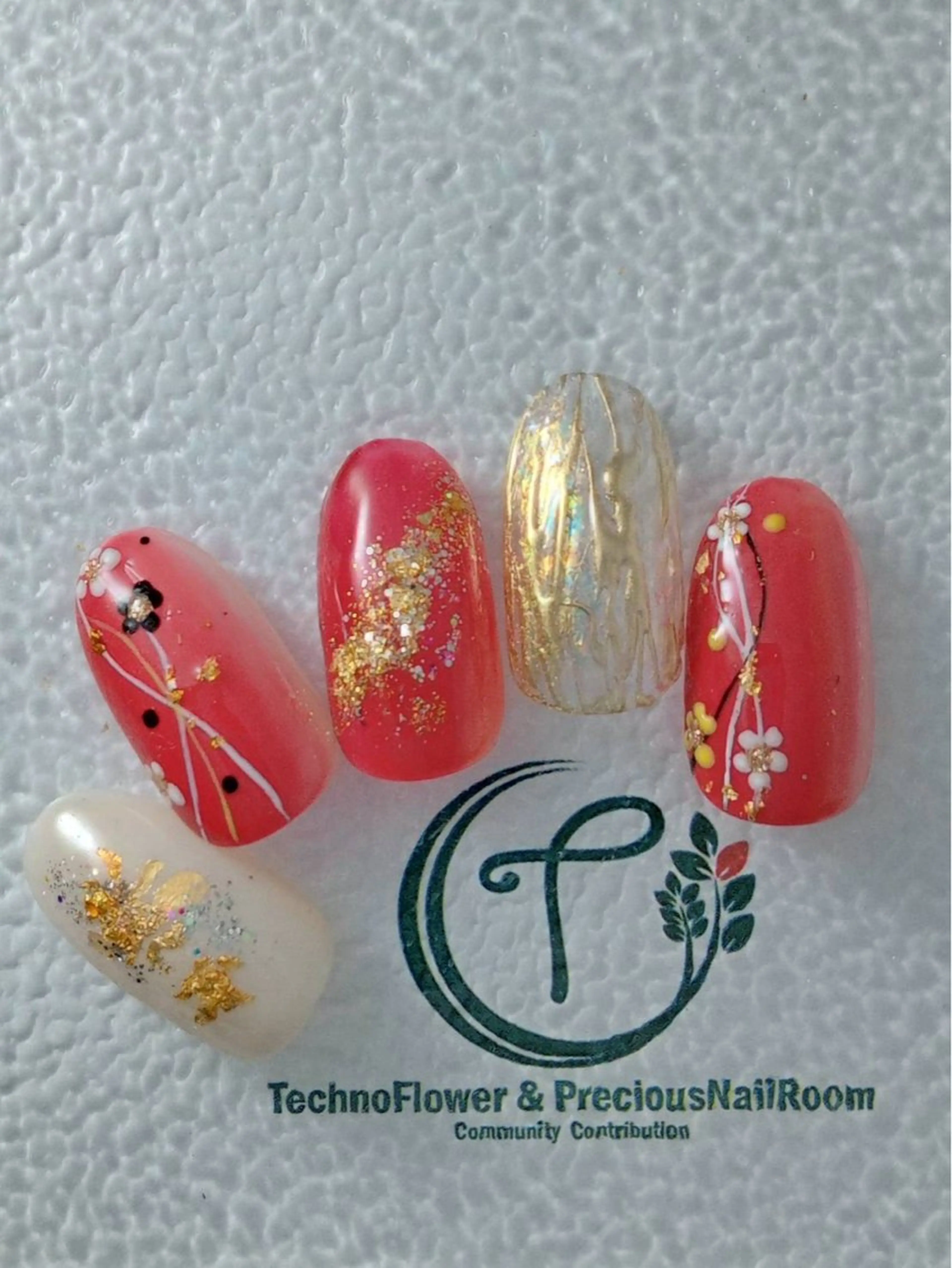 ネイル フラワーネイル precious nail room所属・precious nail roomのネイルデザイン