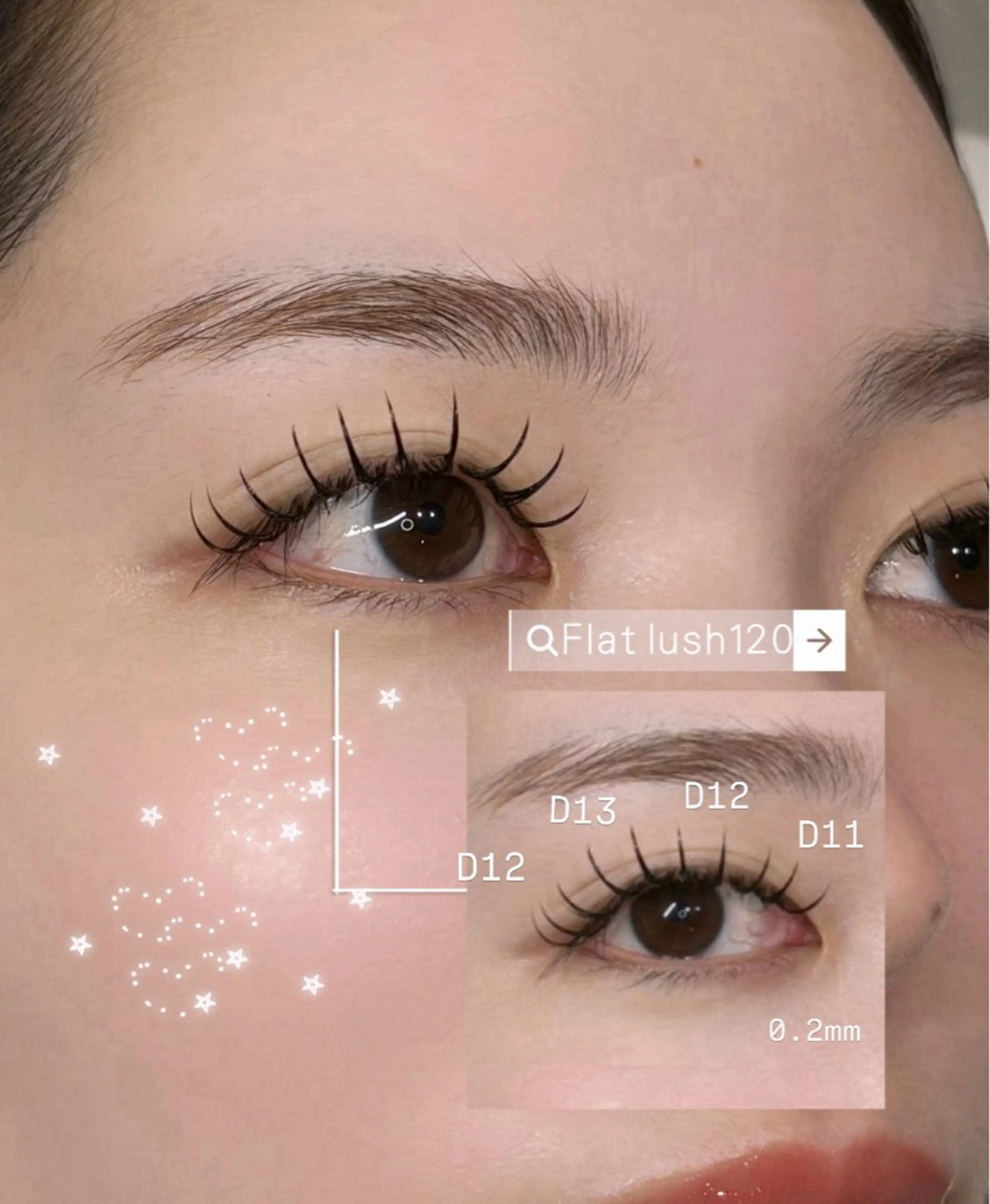 マツエク・マツパ フラットラッシュ sol soraのマツエク・マツパデザイン