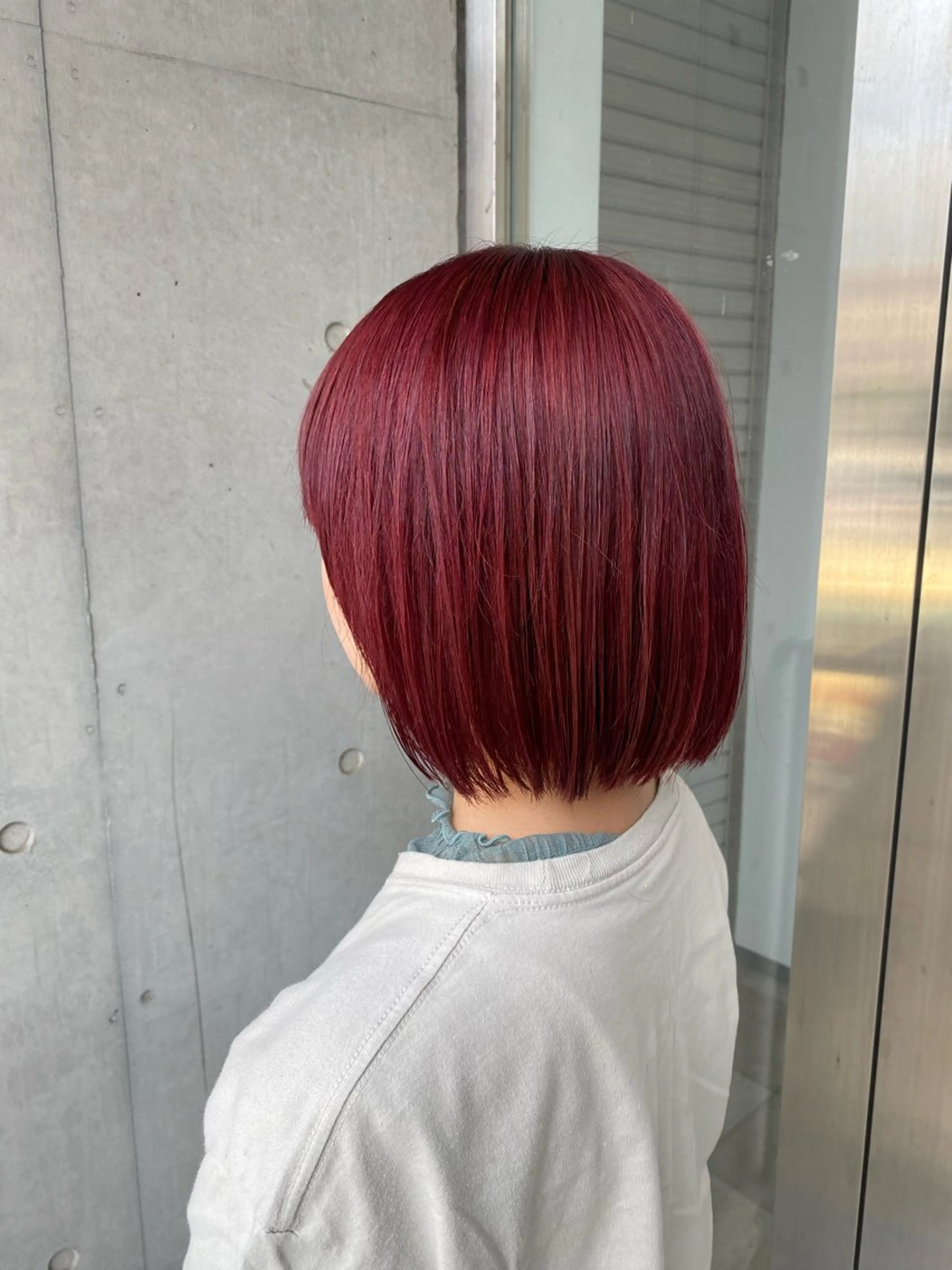 ミディアム カラー ボルドーカラー ヘアカラー トリートメント 【ROA】 MISUZU✨のヘアスタイル