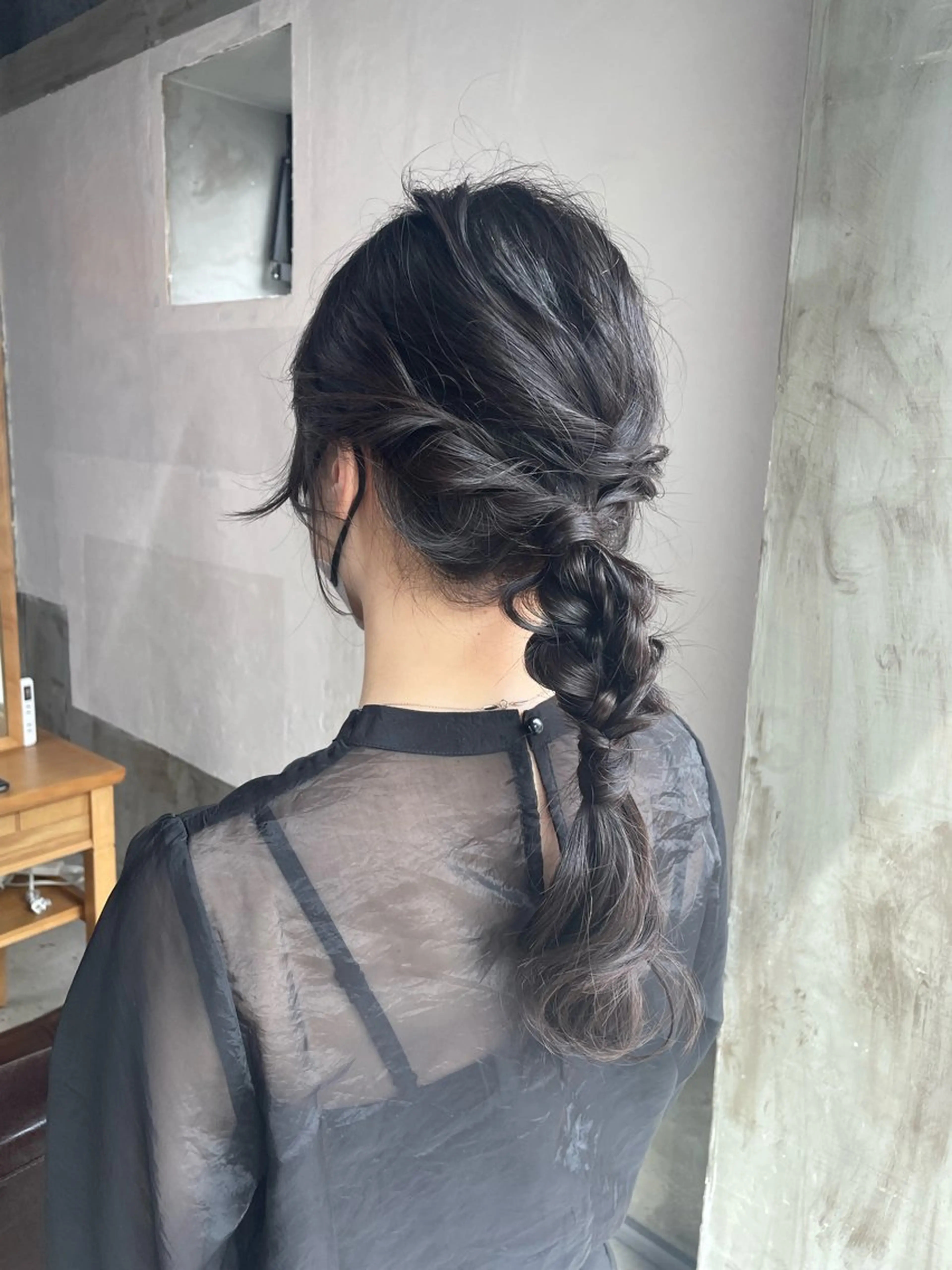 ヘアアレンジ 白髪ぼかし 👒堀江・ヨンスクのヘアスタイル