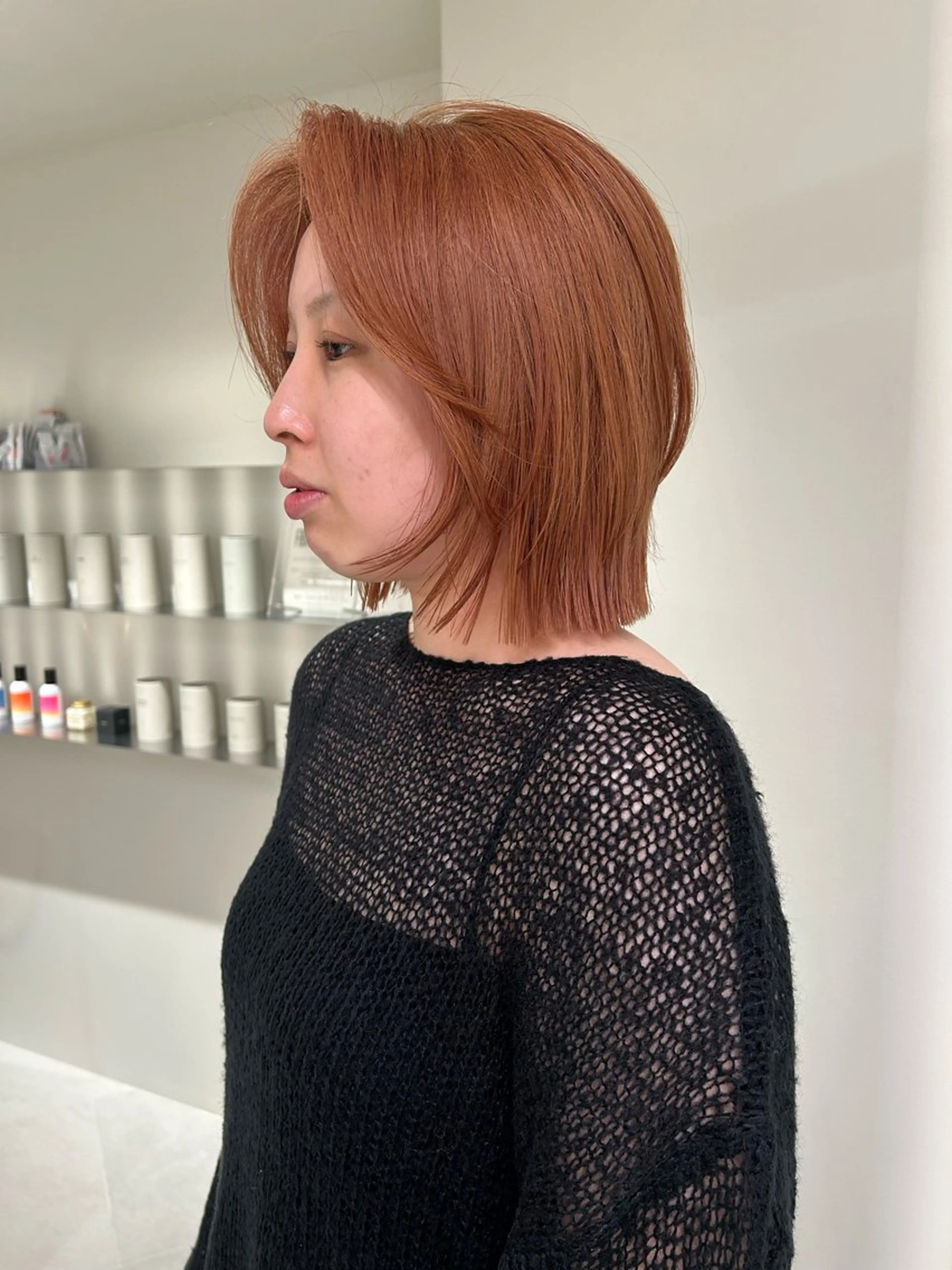 ミディアム カラー ボブレイヤー ボブ レイヤーカット カット ショートカット募集中 /NAGISAのヘアスタイル