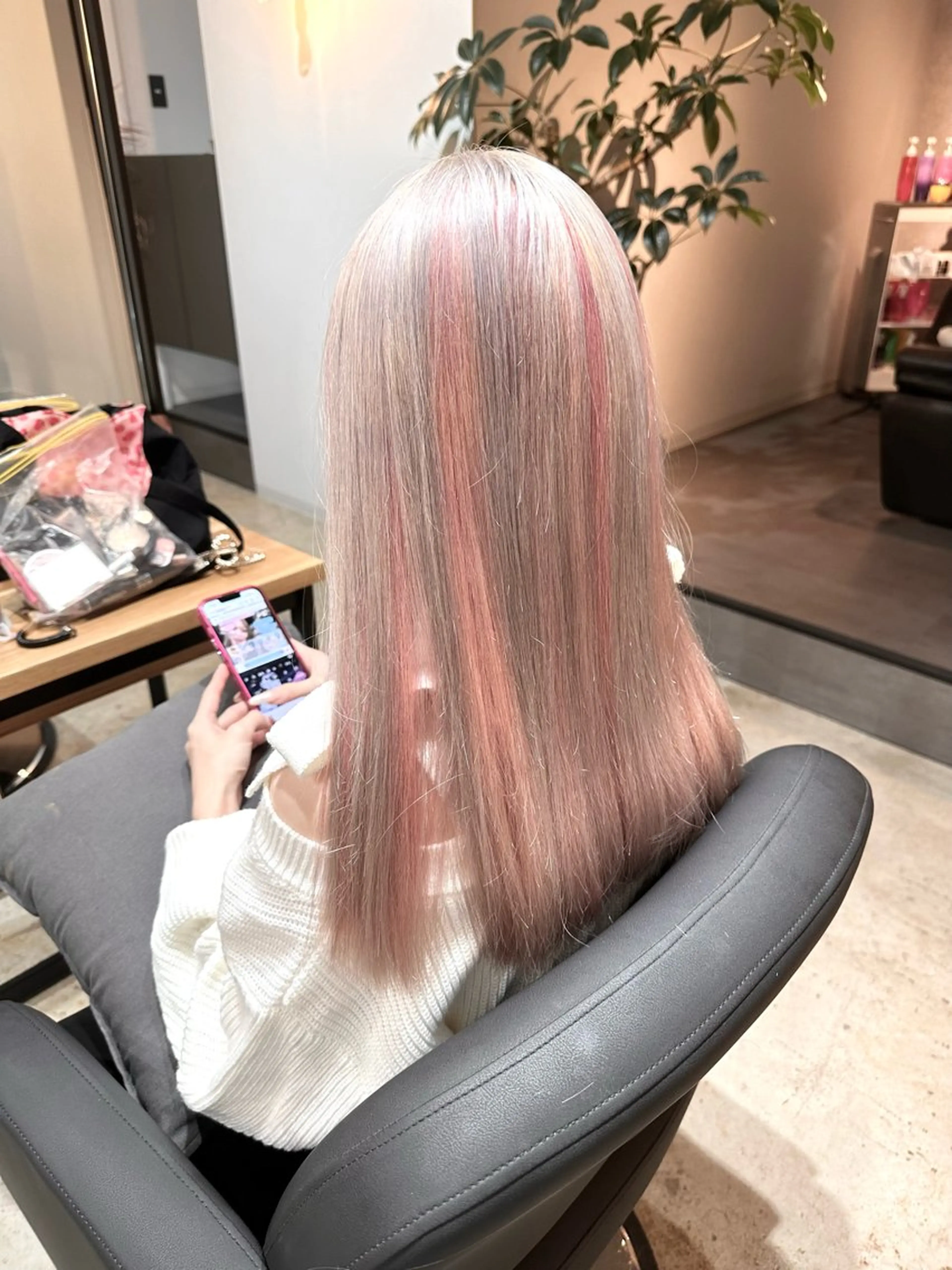 ロング カラー ヘアカラー トリートメント ✨髪質改善/ブリーチ /ショート高山のヘアスタイル