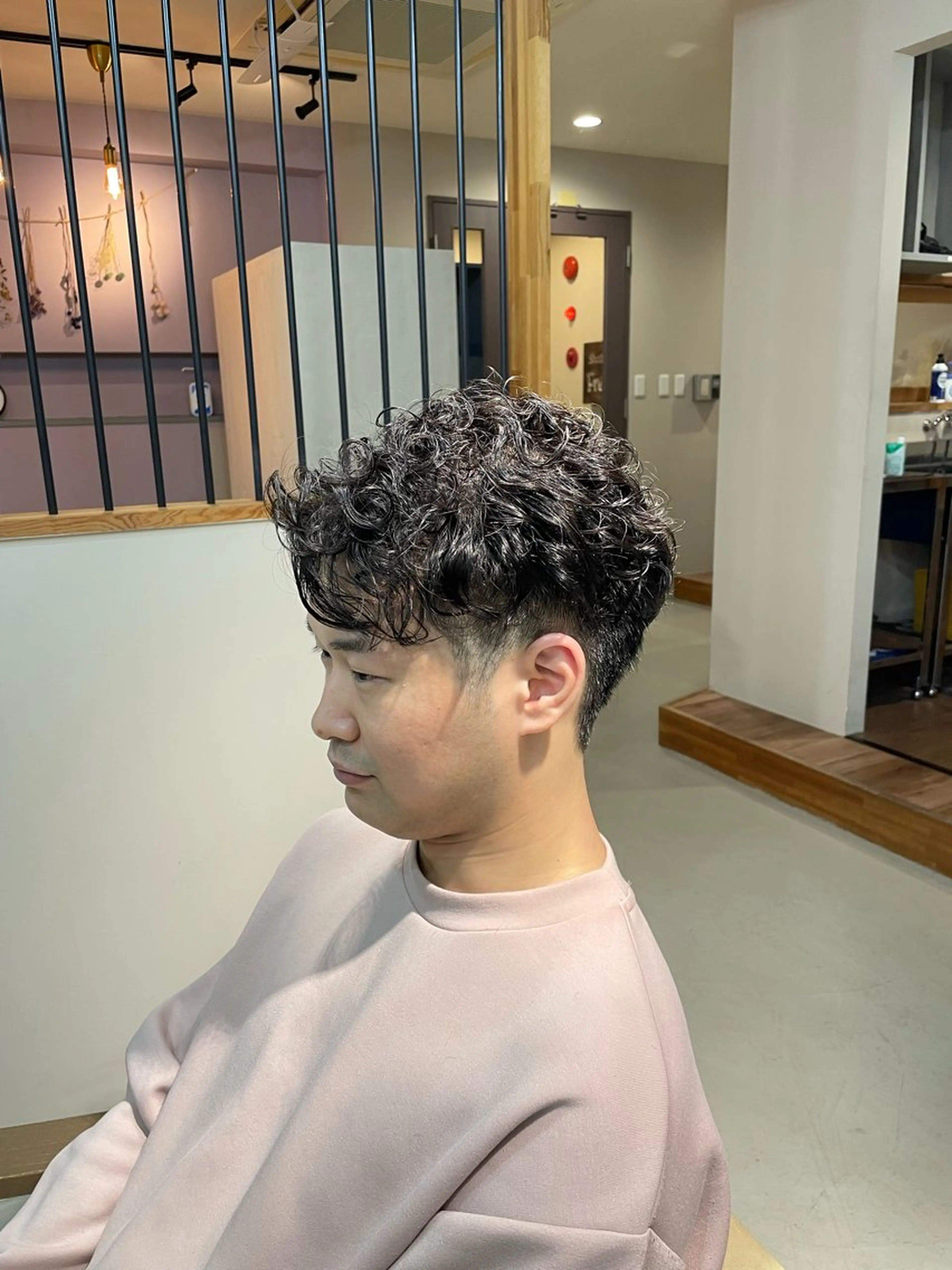 ショート パーマ メンズ カット パーマ GO TODAY所属・清水 保博のヘアスタイル