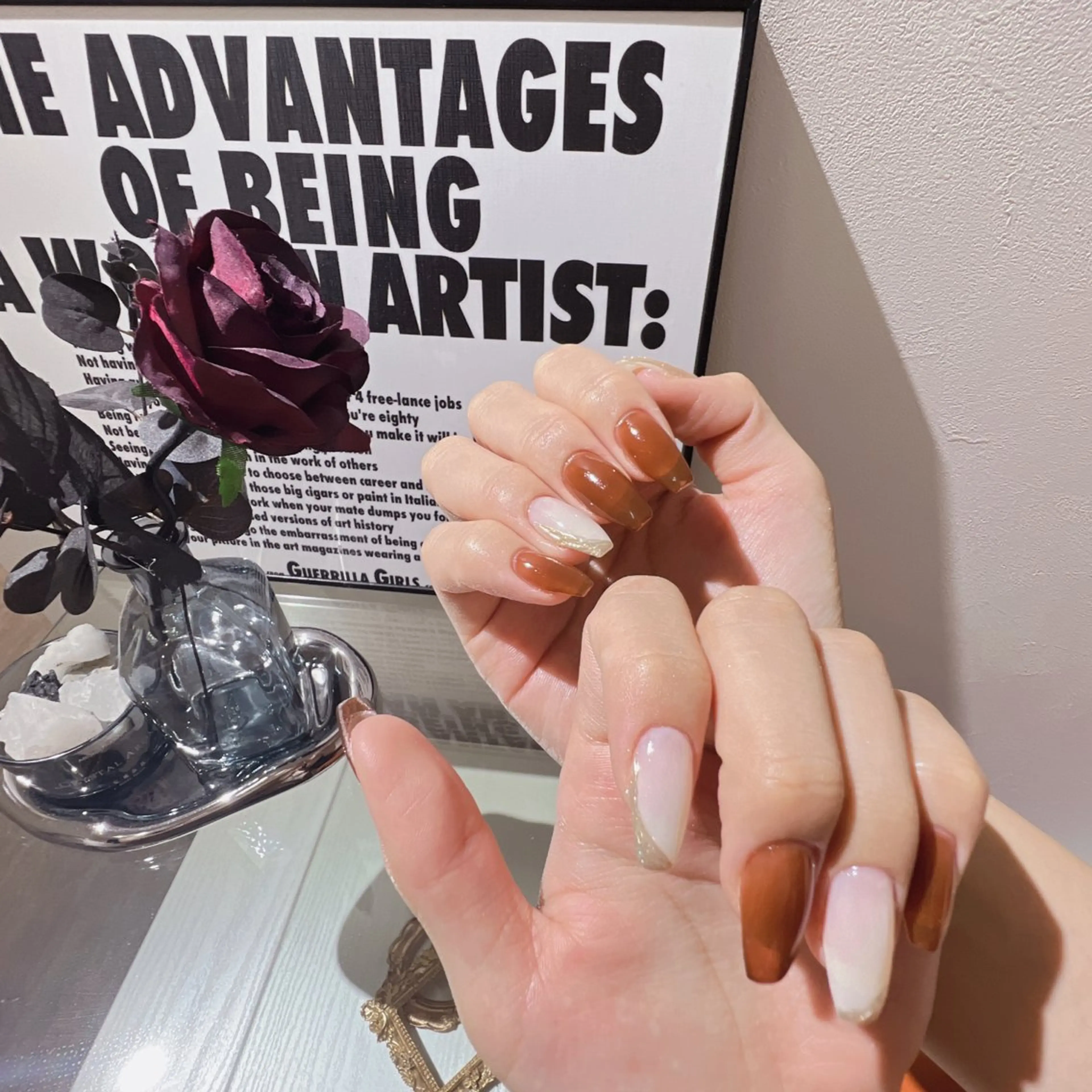 ネイル アートネイル フラッシュネイル フレンチネイル ジェルネイル ガラスフレンチ ハンドネイル You&Me Yukiのネイルデザイン