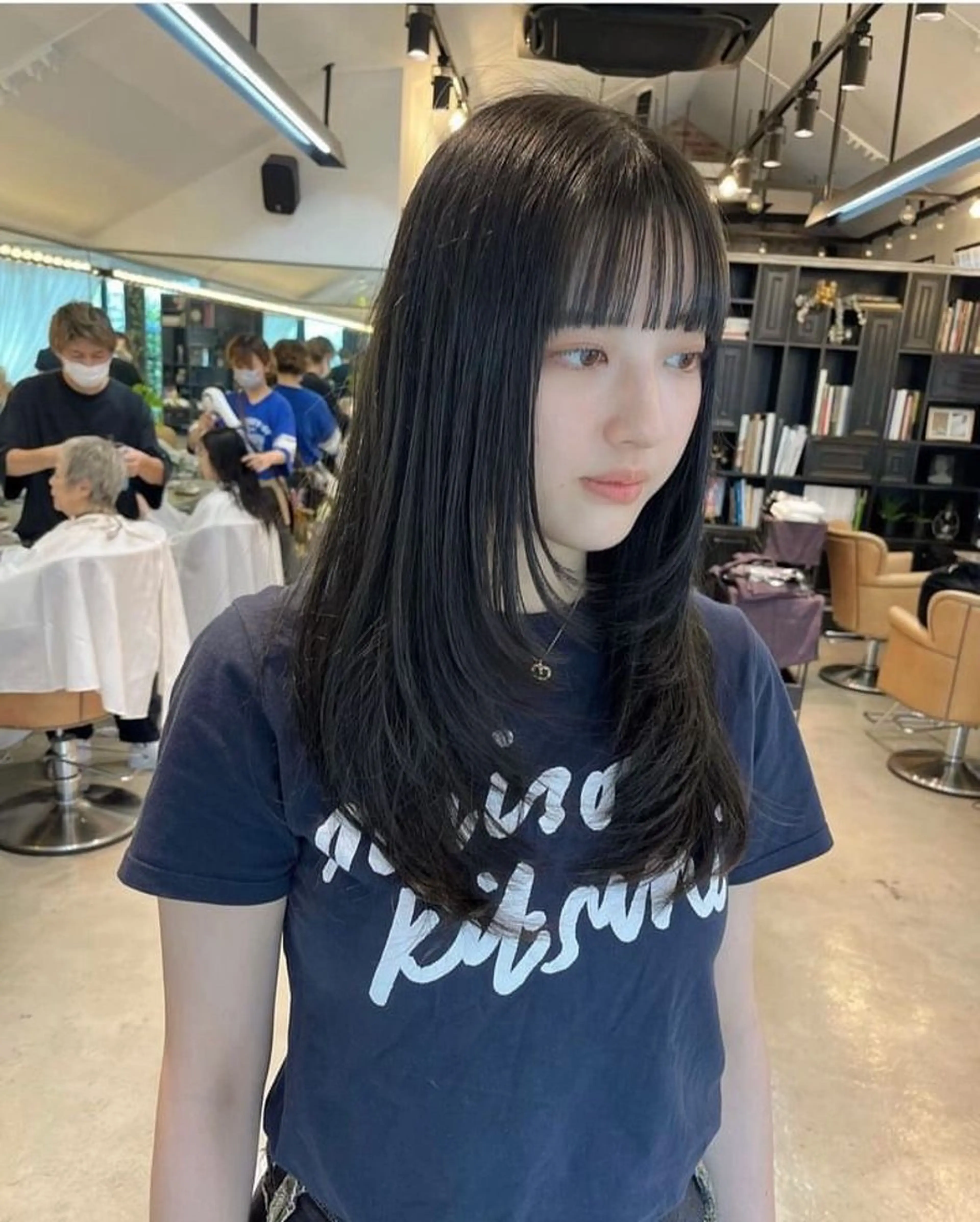 セミロング うえはら みやのヘアスタイル