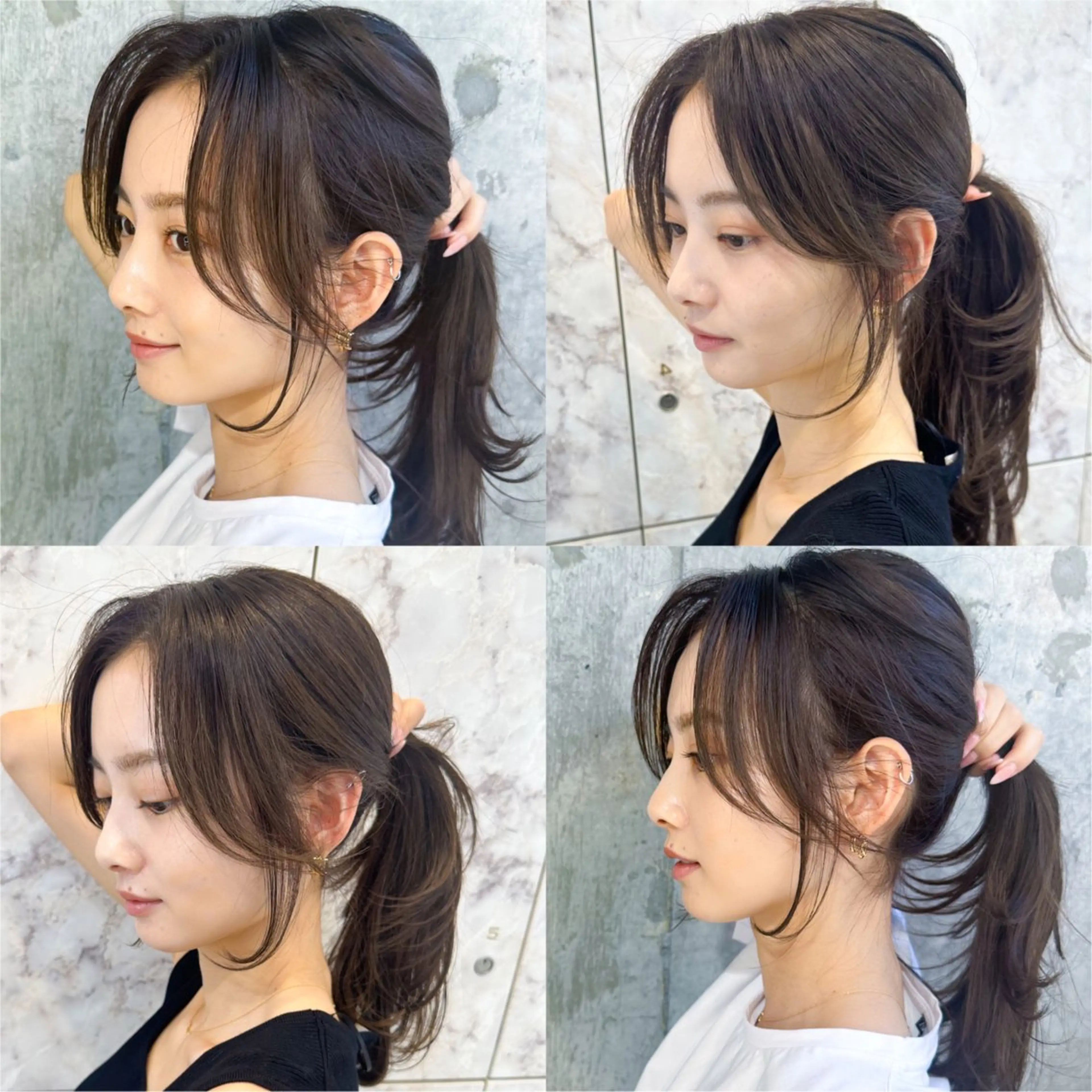 セミロング ハイライト 髪質改善 韓国風ヘア トリートメント カット ヘアカラー トリートメント 新宿/韓国風レイヤー 髪質改善/渋谷直樹のヘアスタイル