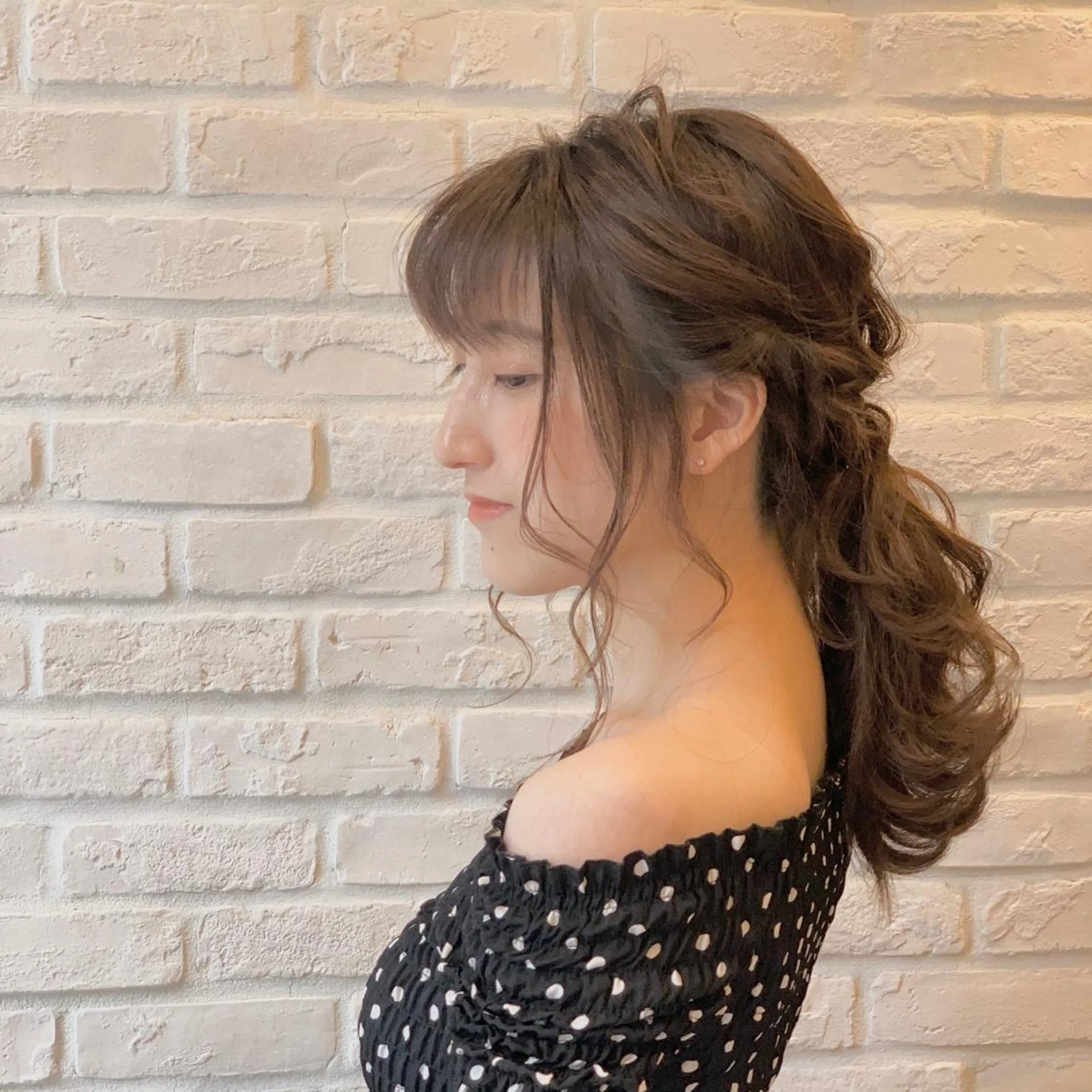 セミロング ヘアアレンジ デート SHANTi 飯塚 ヘアセット/髪質改善のヘアスタイル