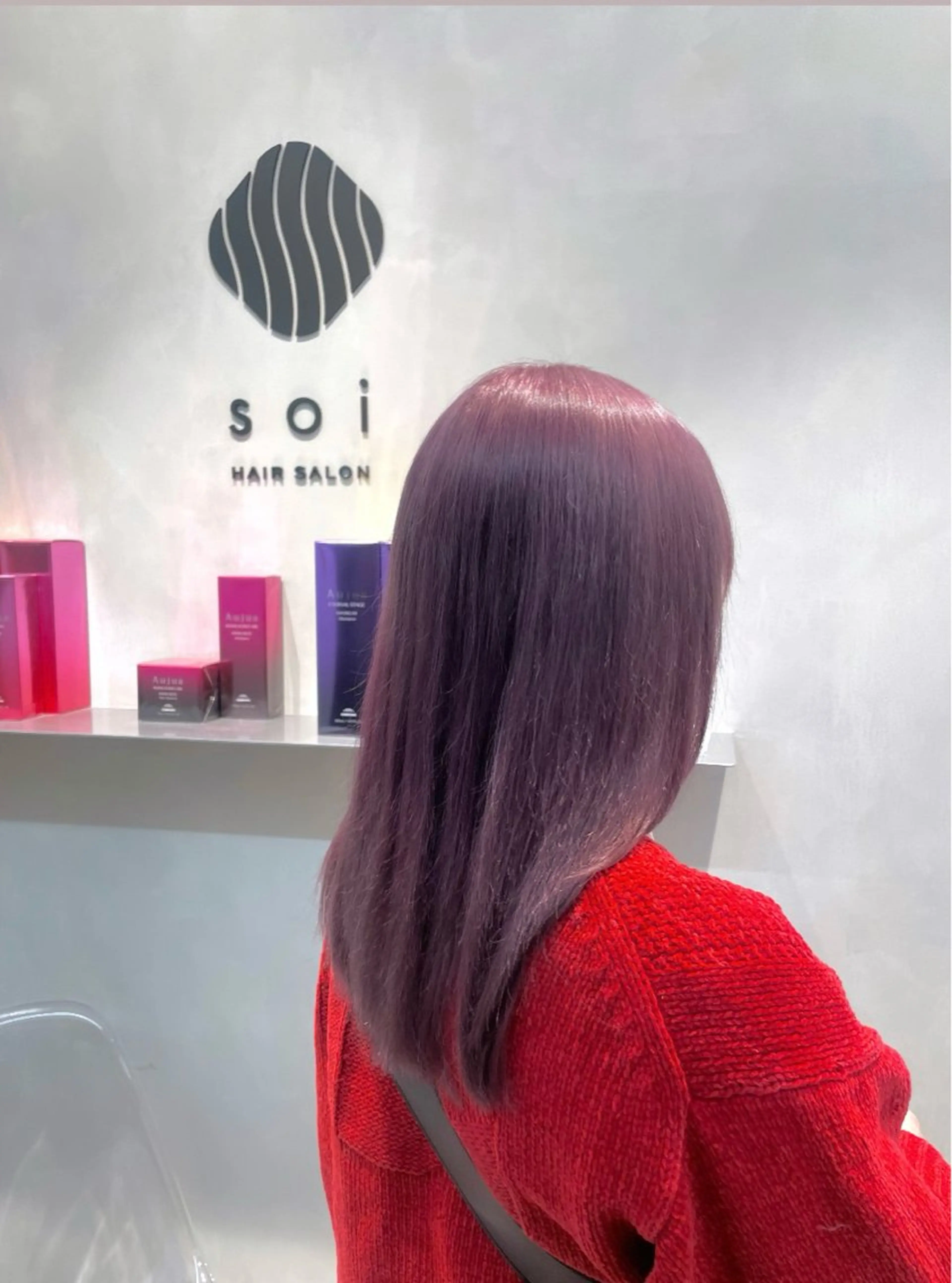 セミロング カット ヘアカラー トリートメント 🦋顔周りカット/レ イヤー/ユリ🦋のヘアスタイル