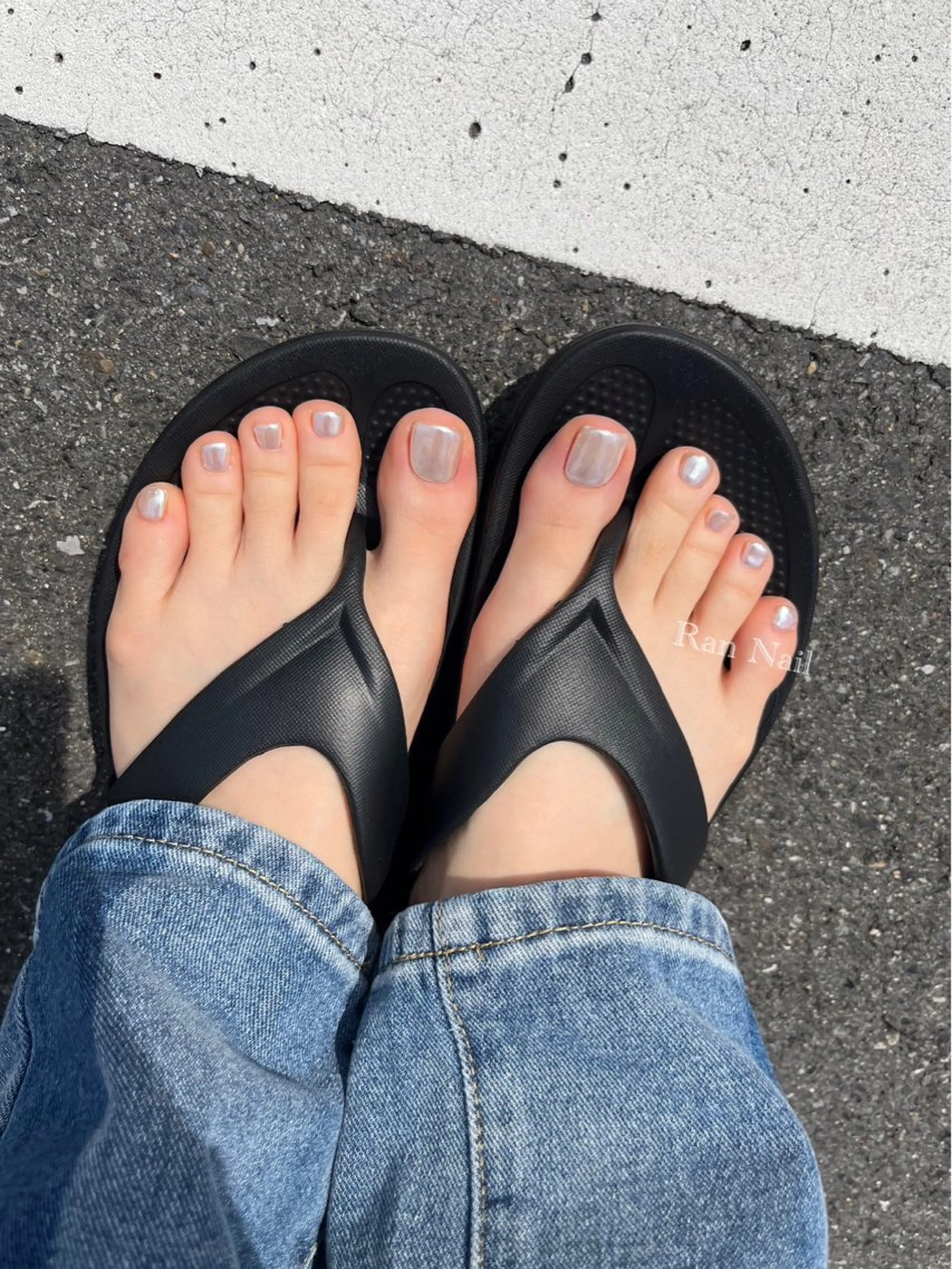 ネイル フットネイル ミラーネイル Ran  nail所属・Ran Nailのネイルデザイン