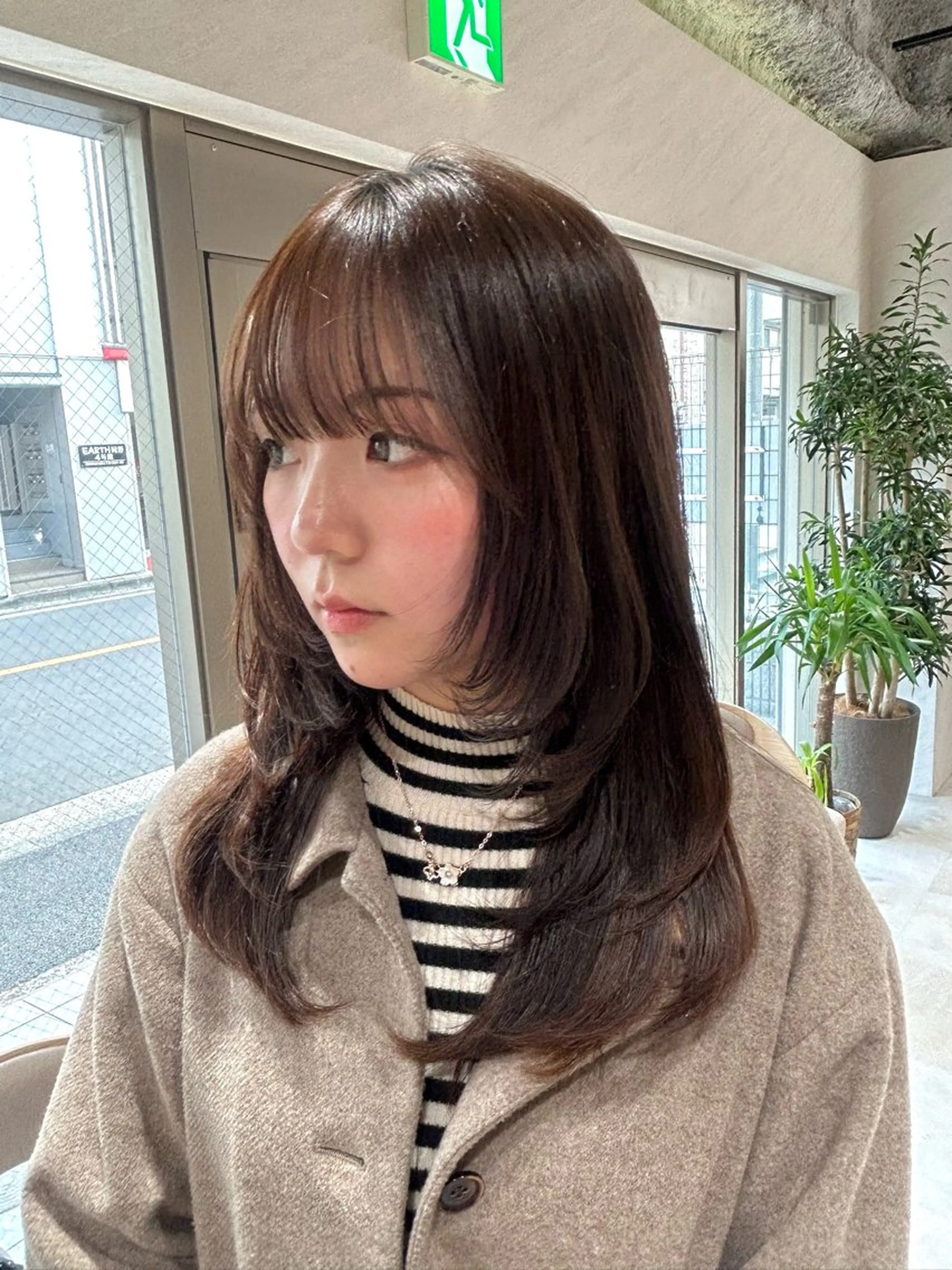 セミロング 顔まわりレイヤー レイヤーカット カット トリートメント ヘアセット 🌷横浜/レイヤー /艶カラー🌷のヘアスタイル