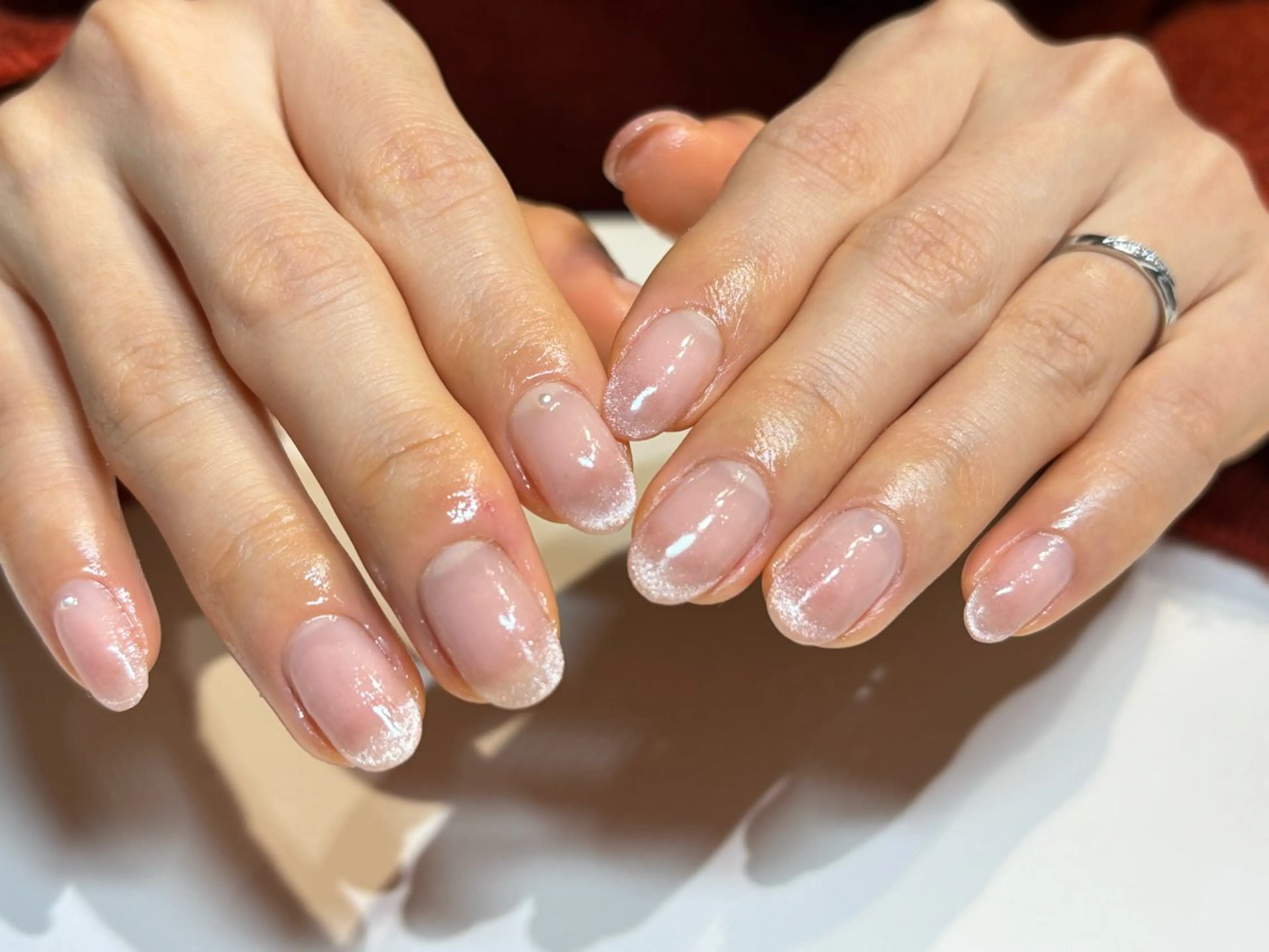 ネイル フットネイル フレンチネイル ジェルネイル グラデーション マグネットネイル ハンドネイル ヘアー.ネイル二刀流 misa🫧のヘアスタイル