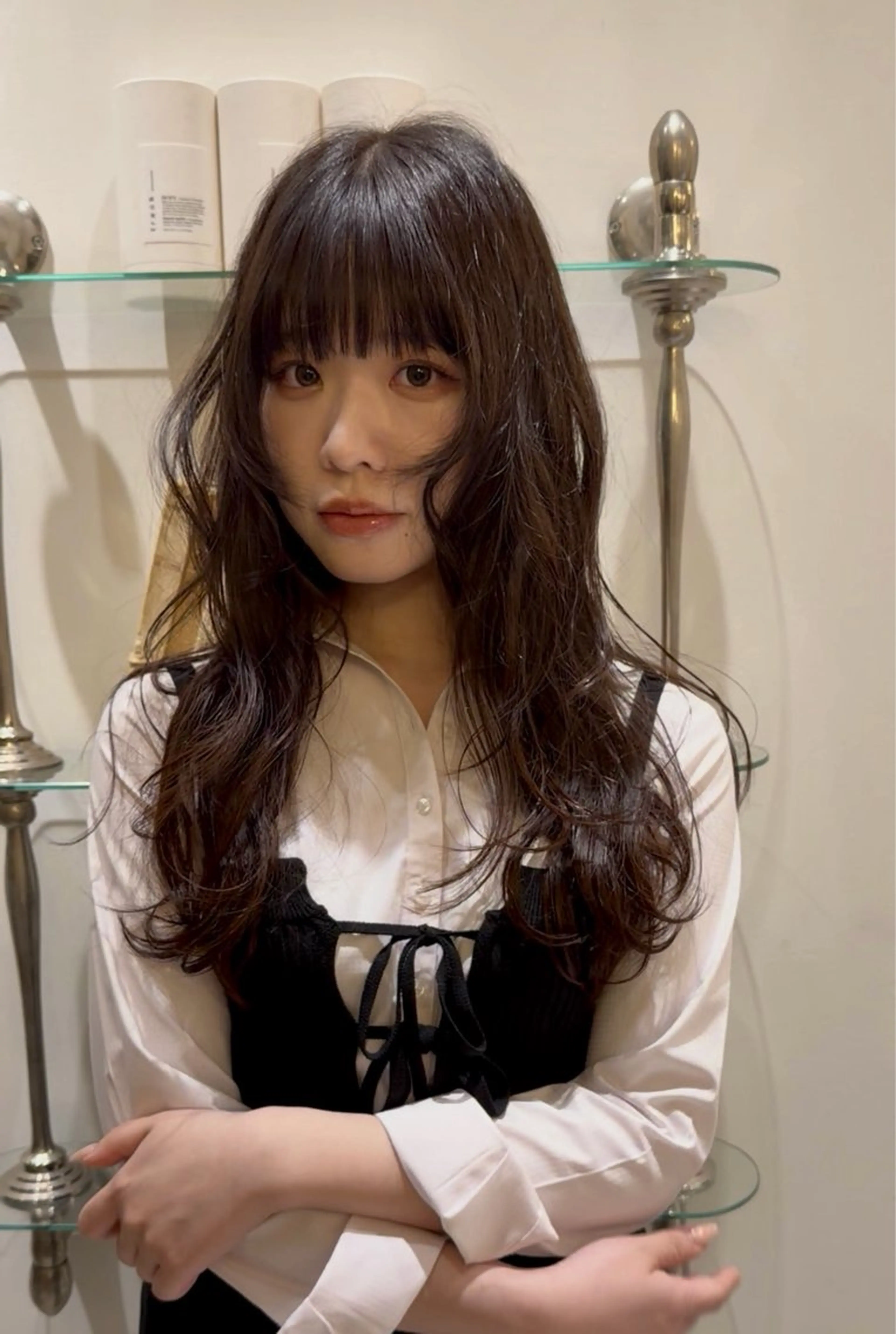 ロング レイヤーカット カット rin🩰ハイトーン /レディースパーマのヘアスタイル