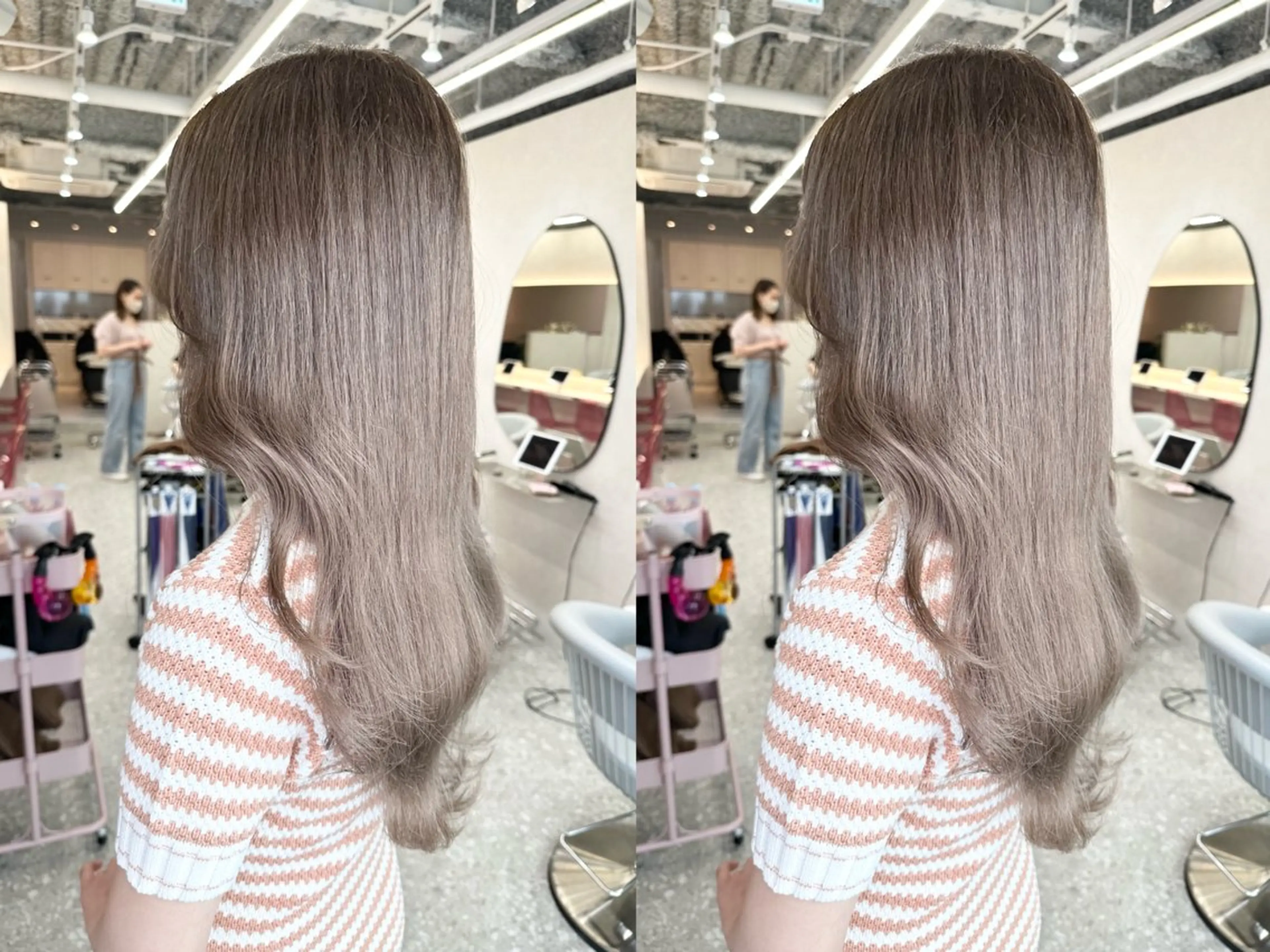 ロング シールエクステ エクステ 顔周りカット 髪質改善 韓国風ヘア ヘアカラー エクステ 新宿/韓国レイヤー/ 髪質改善/佐藤航のヘアスタイル