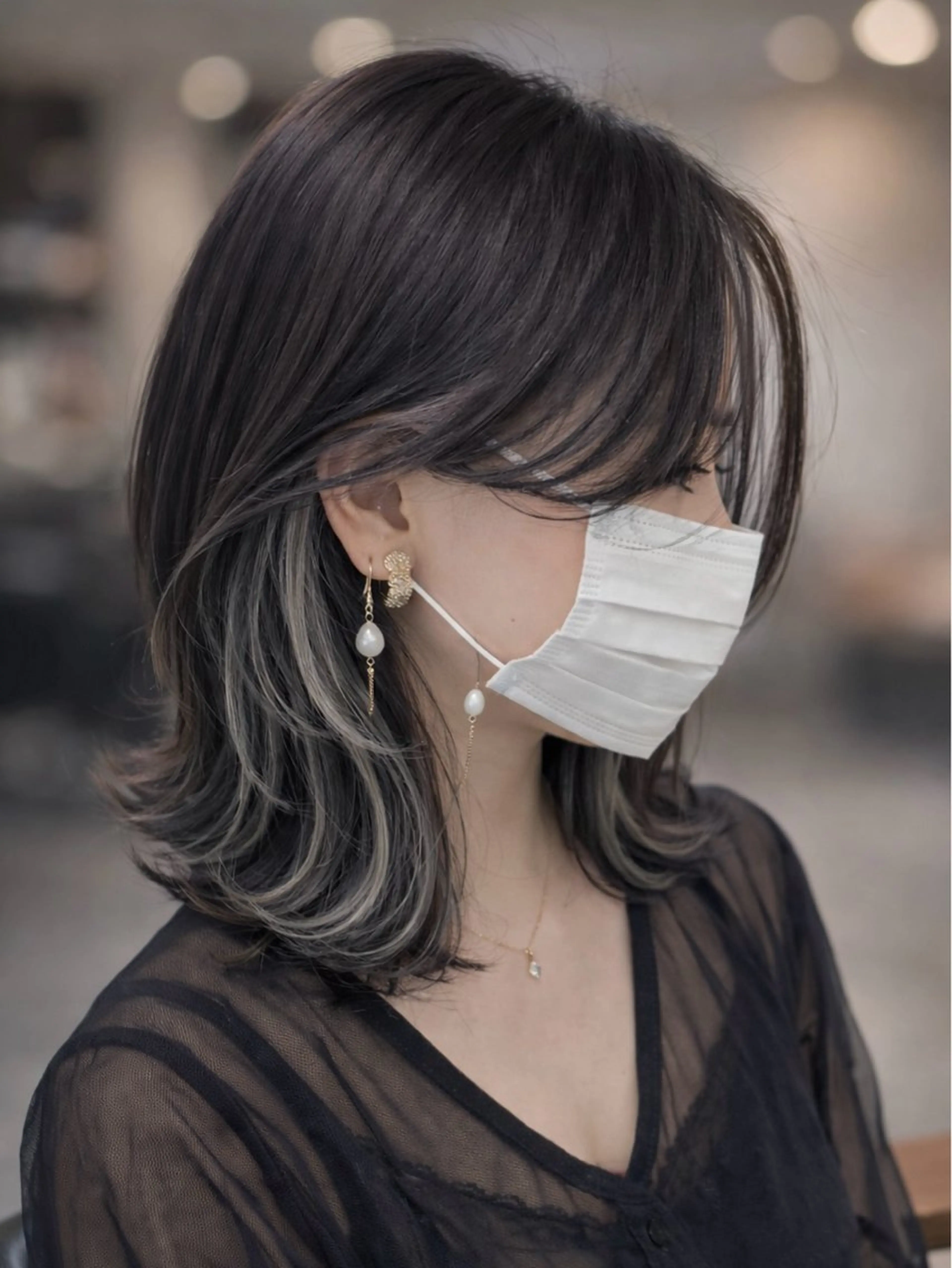 ミディアム カット ヘアカラー トリートメント 1%【横浜】 髪質改善&ケアカラーのヘアスタイル