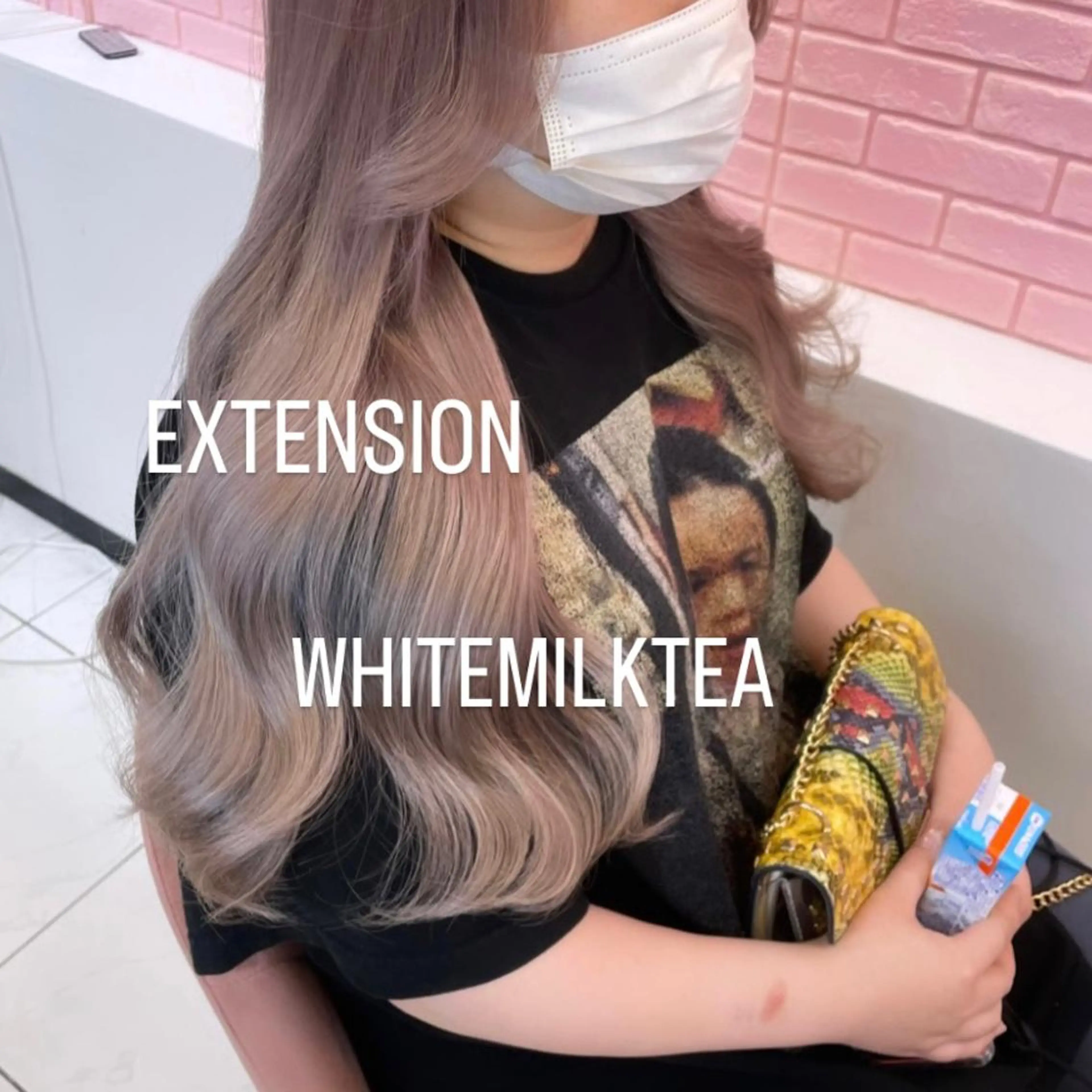 ロング カラー ヘアカラー エクステ エクステ🩵ブリーチ 韓国ヘア🩵KAEのヘアスタイル