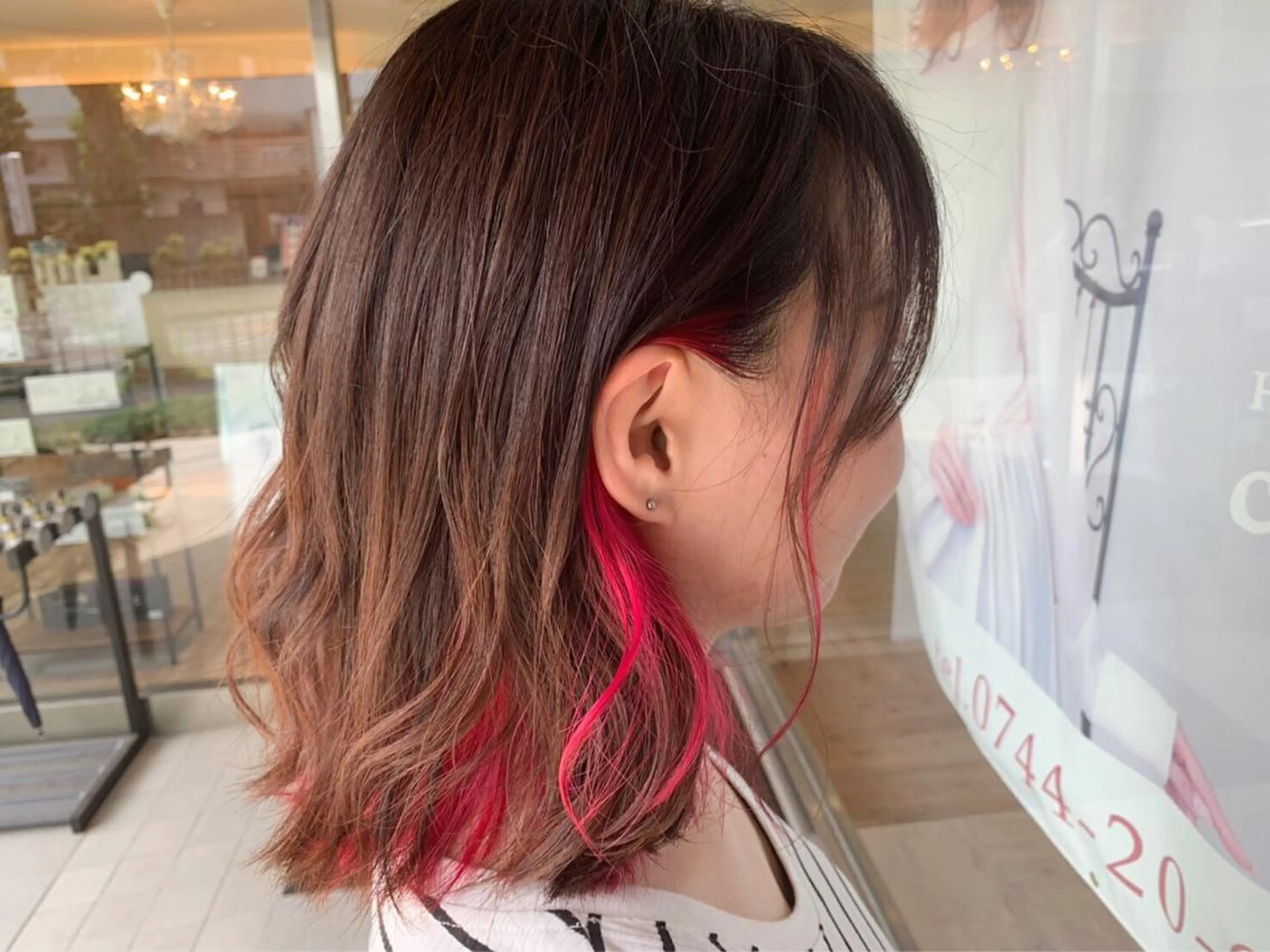 セミロング カラー インナーカラー ✨レイヤーお任せ✨ 林有里子のヘアスタイル