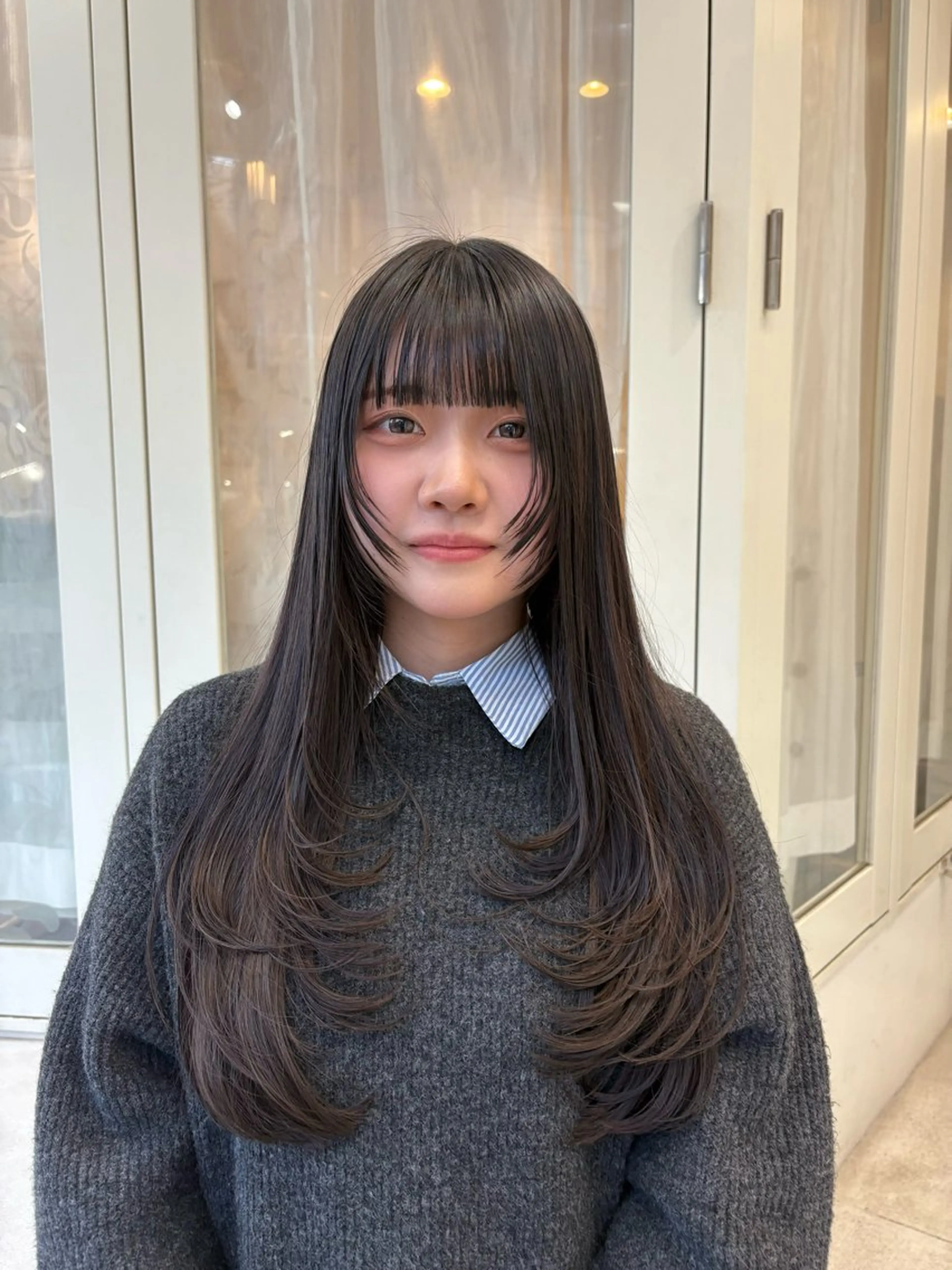 ロング レイヤーカット ロング カット レイヤーカット /ゆうのヘアスタイル