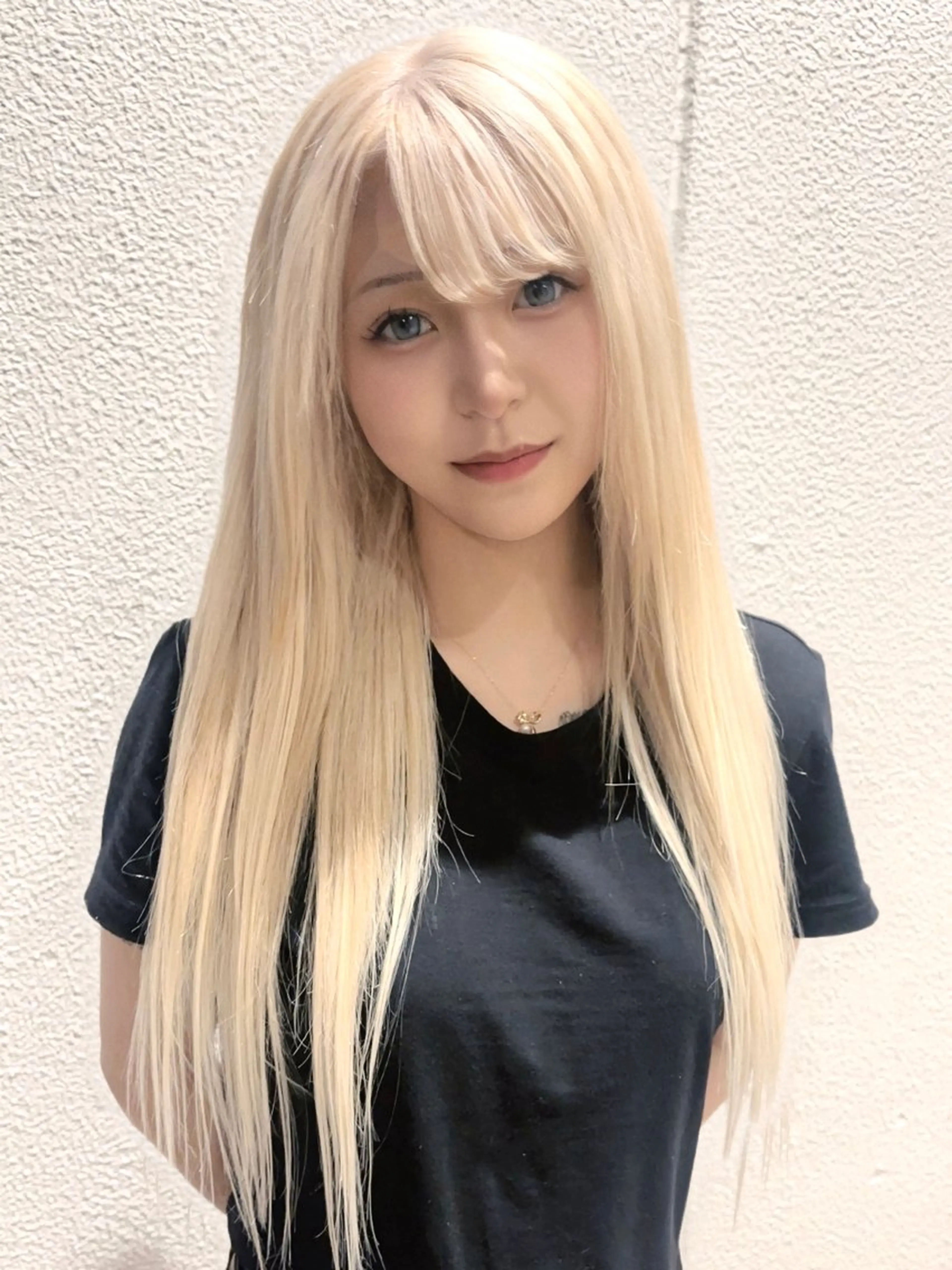 ダブルカラー＋羽エクステ160本（シールエクステ80本の厚み）の写真