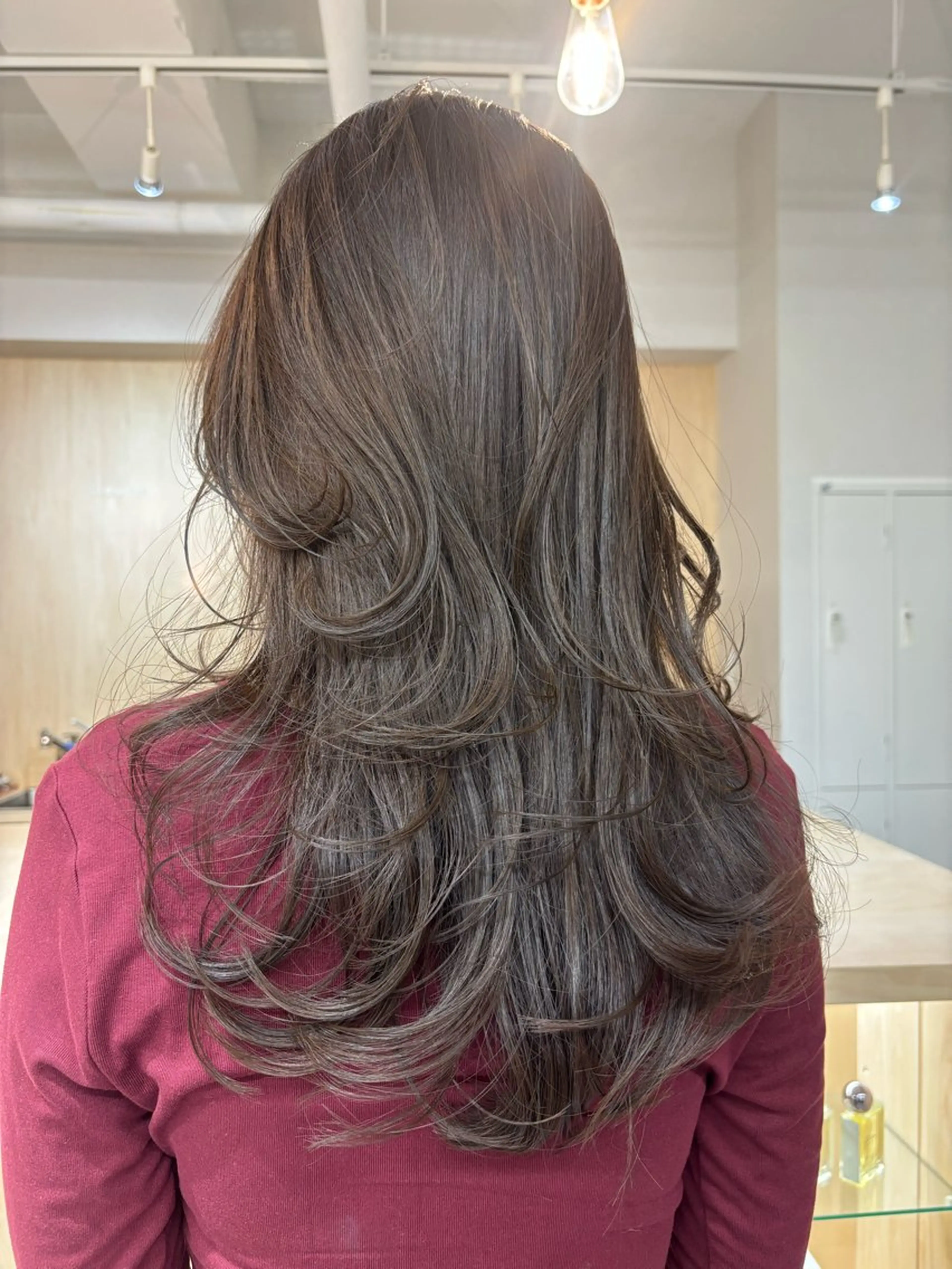 ロング レイヤーカット ボブ/ベージュ /MIYUのヘアスタイル