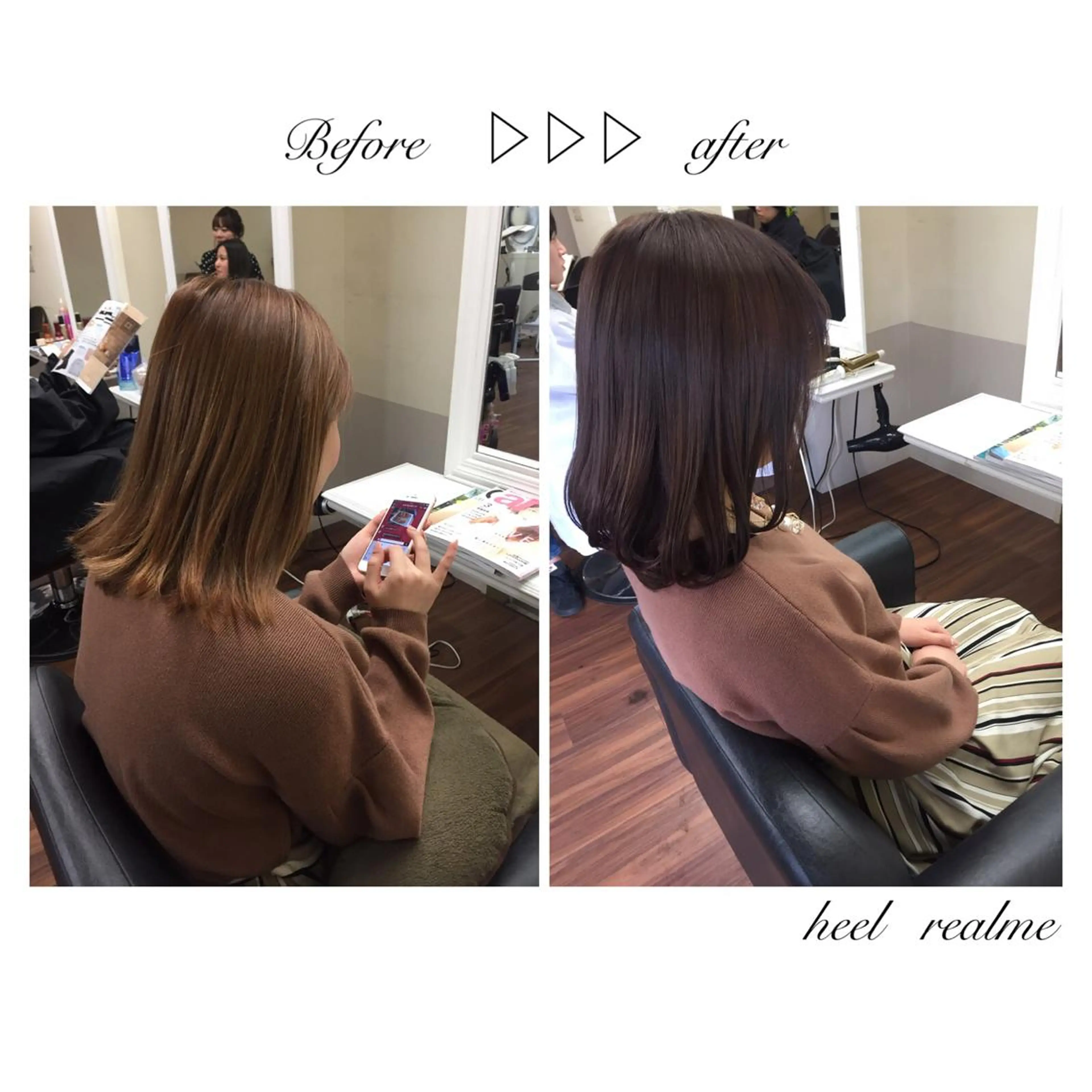 ミディアム カラー パーマ アディクシーカラー シルバー バイオレットカラー 成松 勇治のヘアスタイル