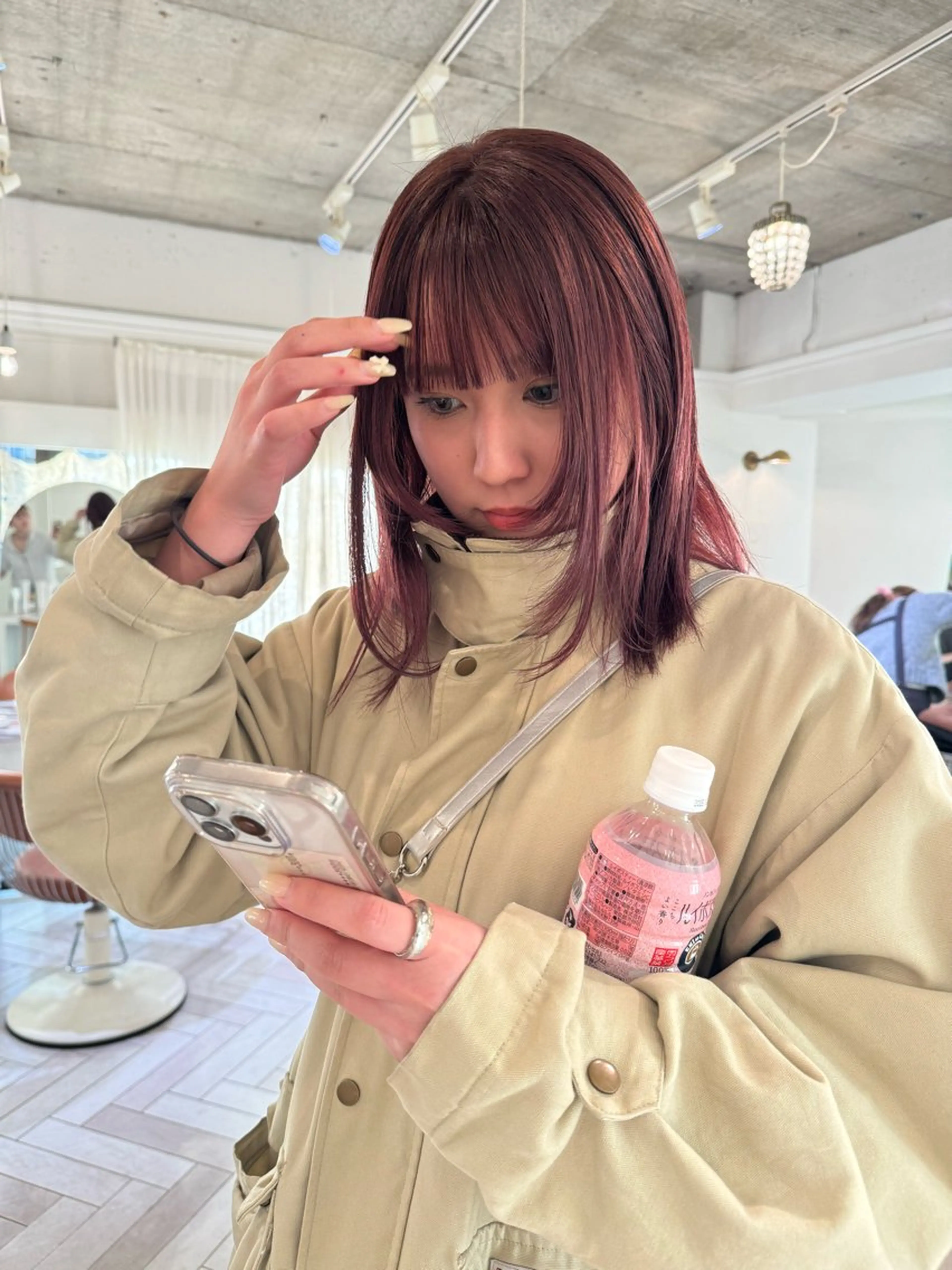 カラー ヘアカラー ブリーチカラー🎀 韓国風/寺門美優のヘアスタイル