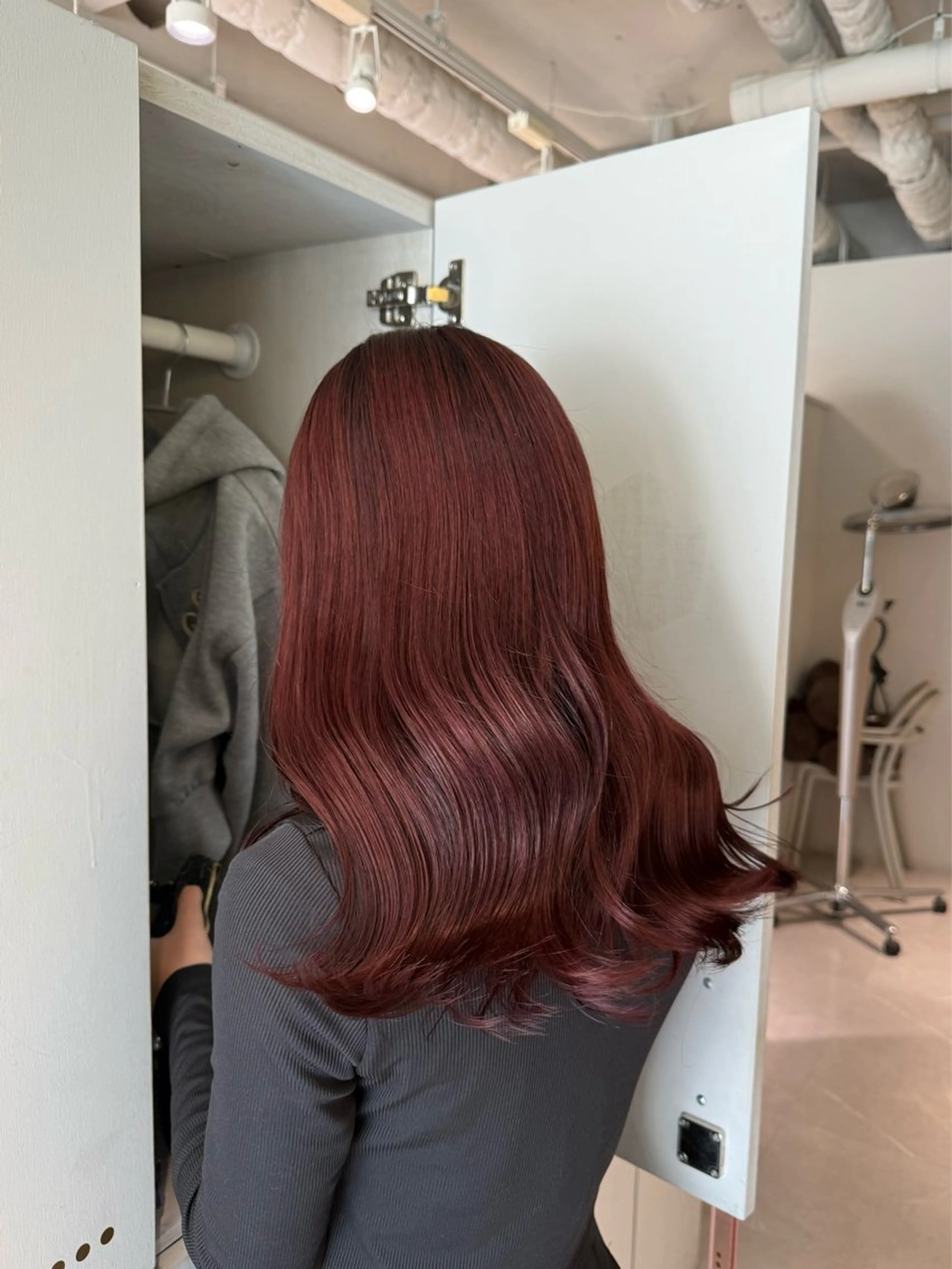 カラー ピンクカラー ヘアカラー 暖色カラー/艶髪/ 韓国/ひなのヘアスタイル