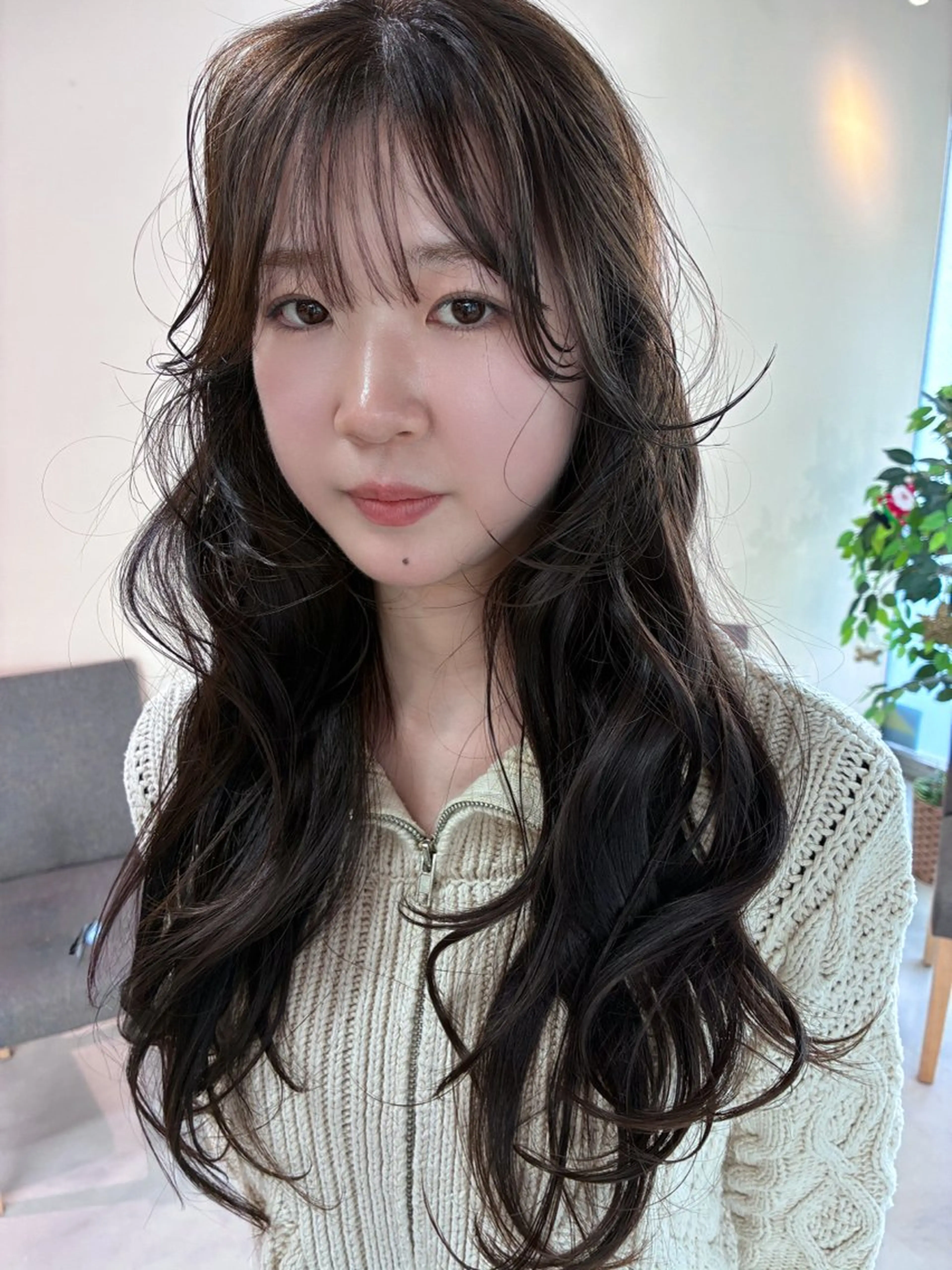 ロング カット ヘアカラー トリートメント 透明感/レイヤー/ 武士るな🌿‬のヘアスタイル