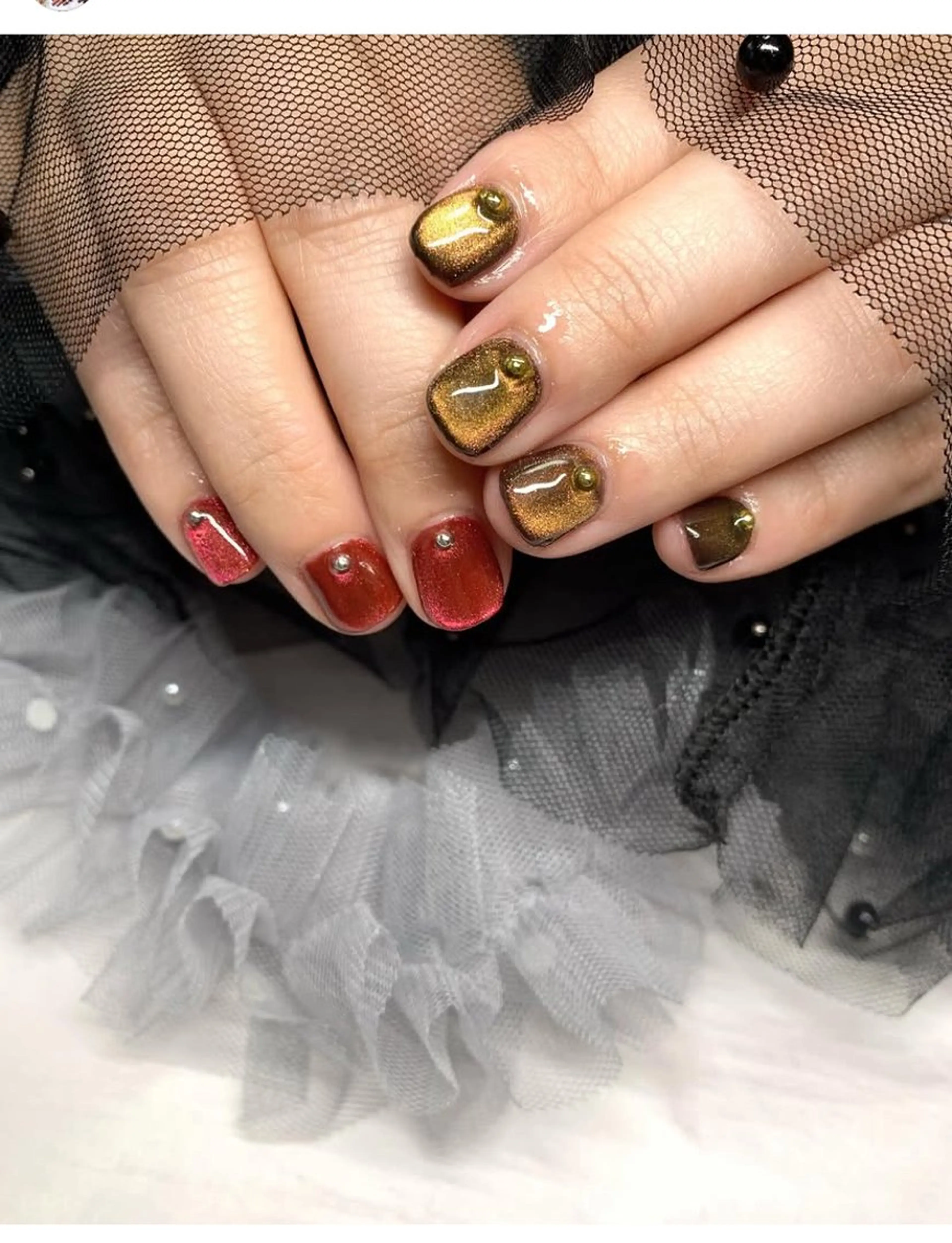 ネイル マグネットネイル nail salon happinessのネイルデザイン