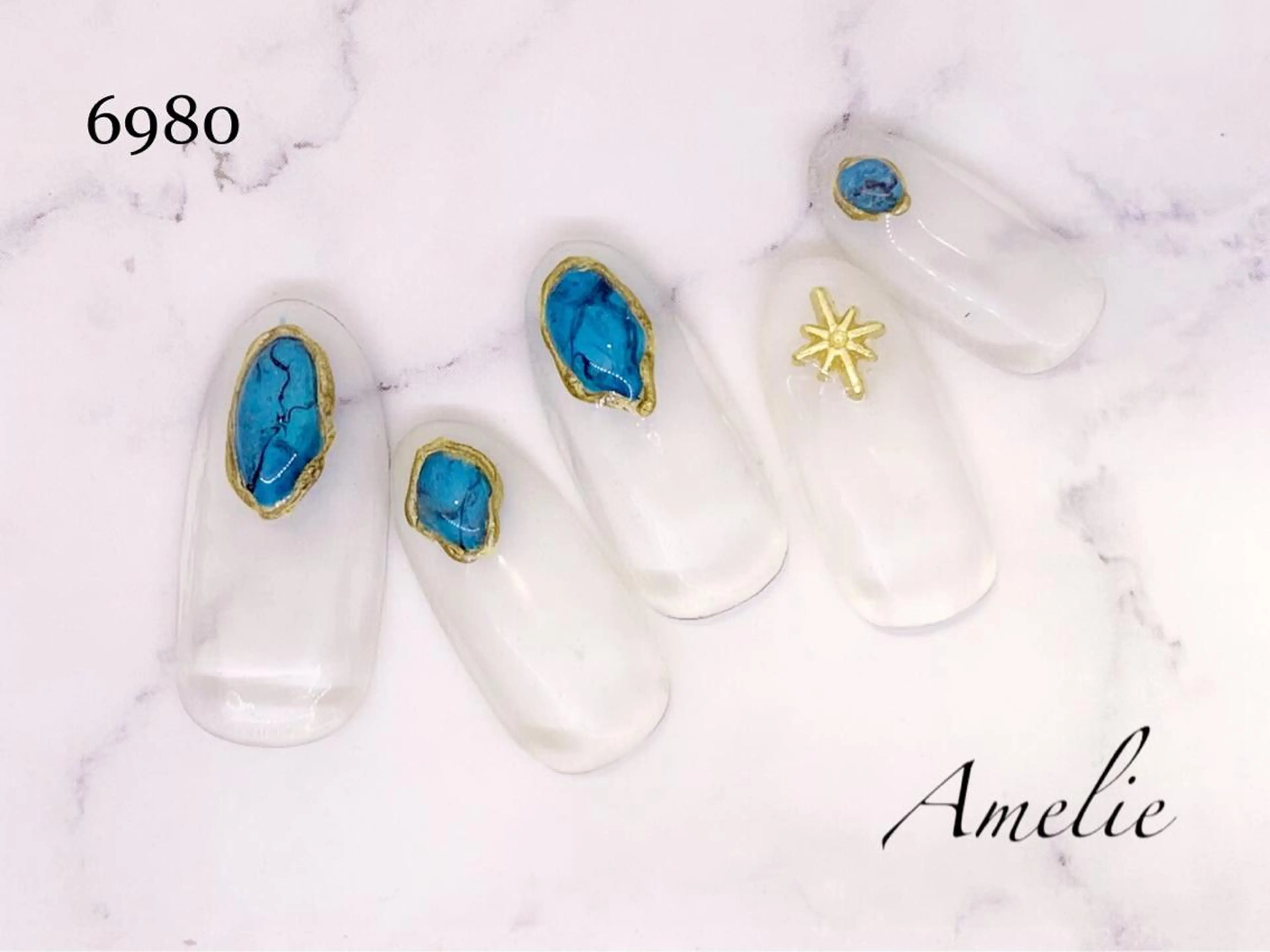 ネイル ハンドネイル いちじゅう あおいのネイルデザイン