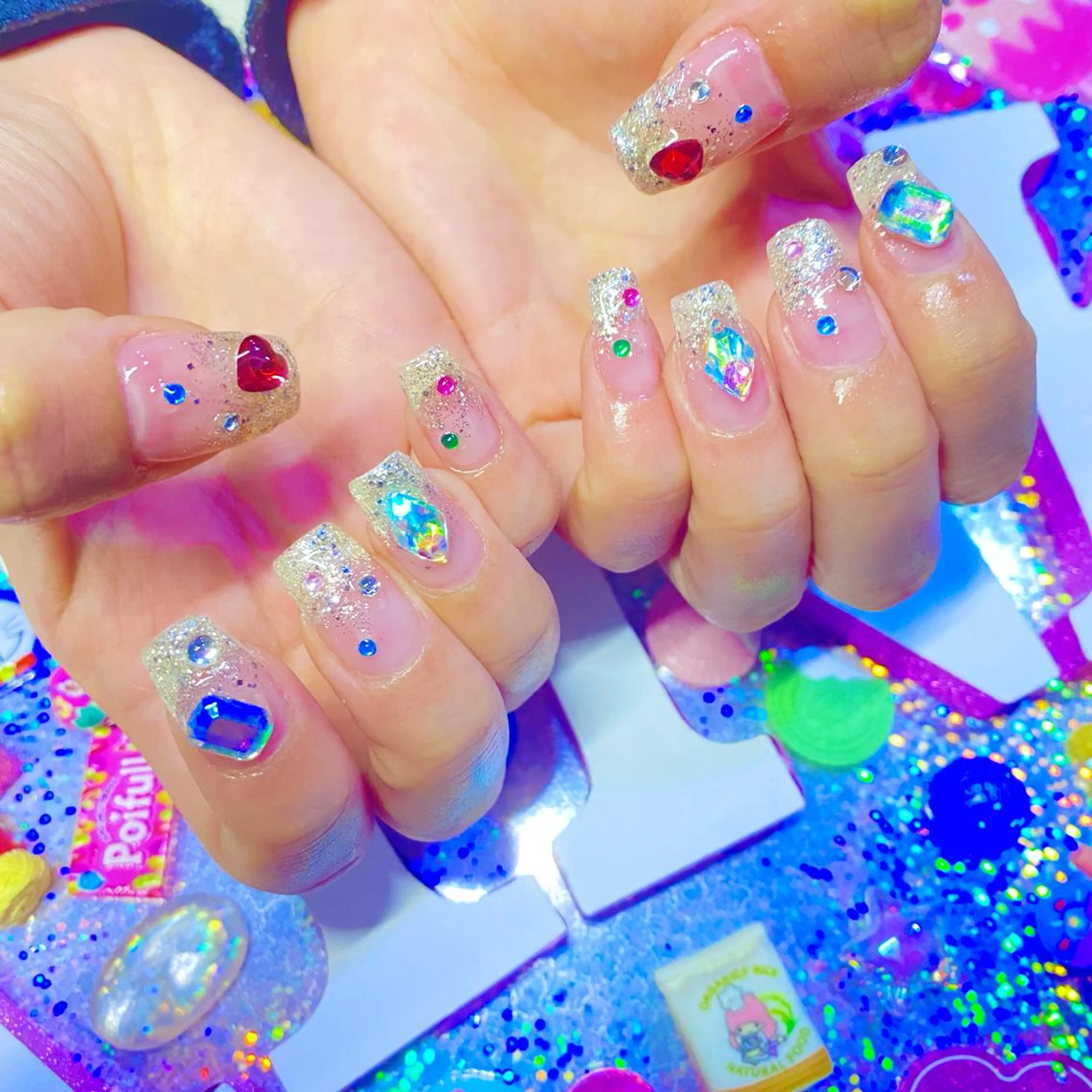 ネイル アートネイル クリアネイル ジェルネイル ニュアンスネイル オフィスネイル 8appy YUKITIN.Bのネイルデザイン