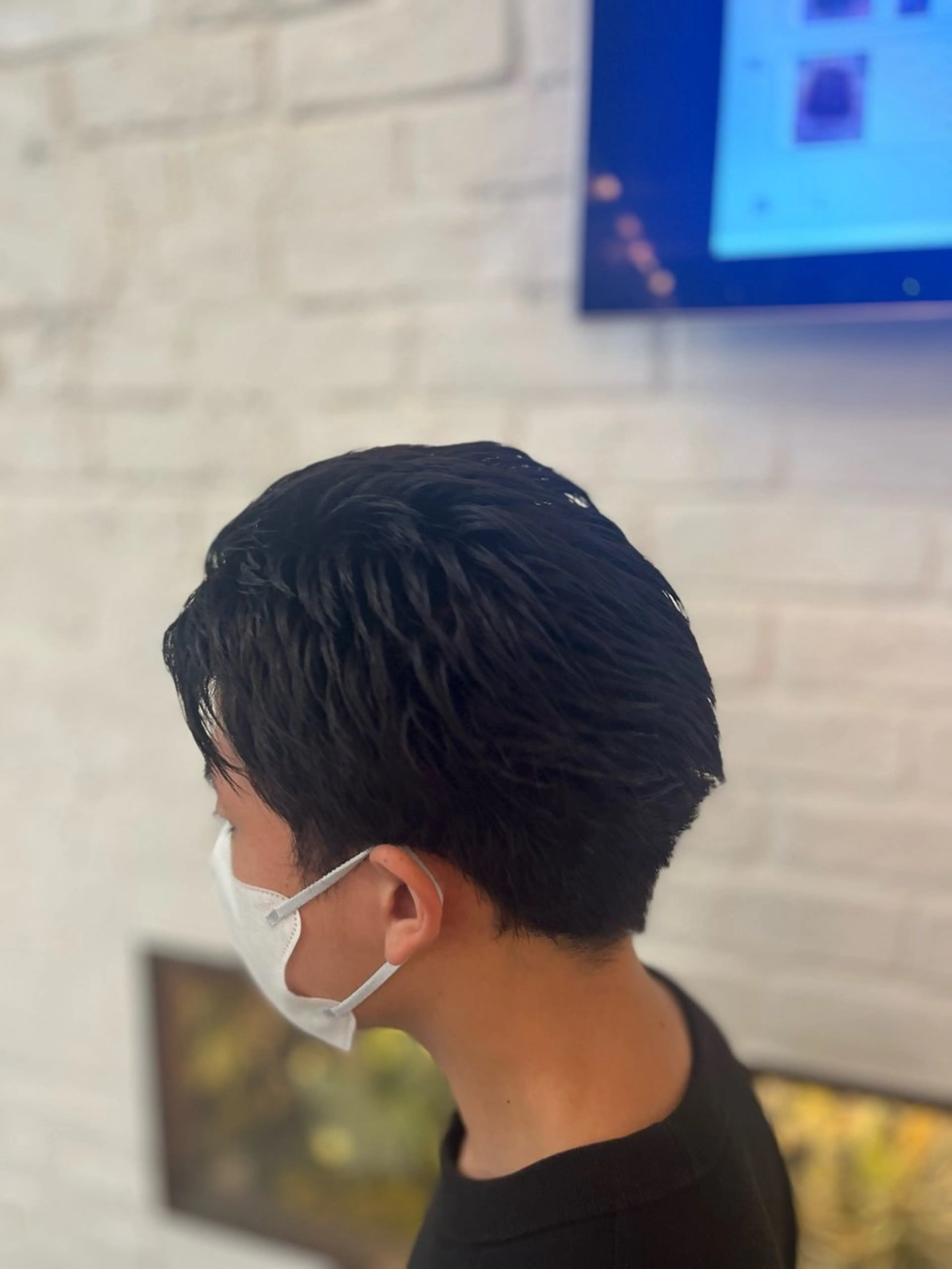 ショート メンズ カット 縮毛矯正 大城 統也のヘアスタイル