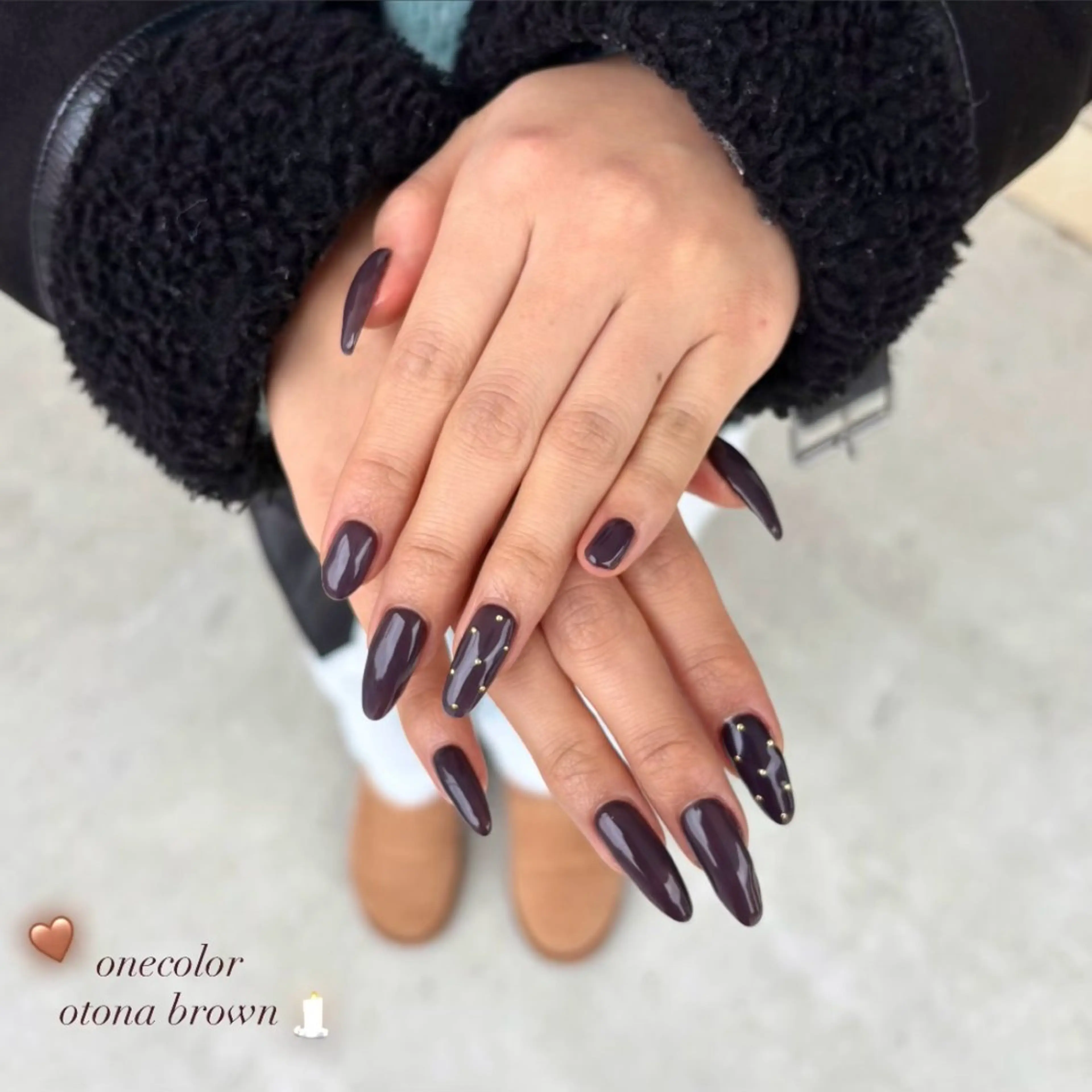 ネイル アートネイル ブラウン セプトアカデミー 松村のネイルデザイン