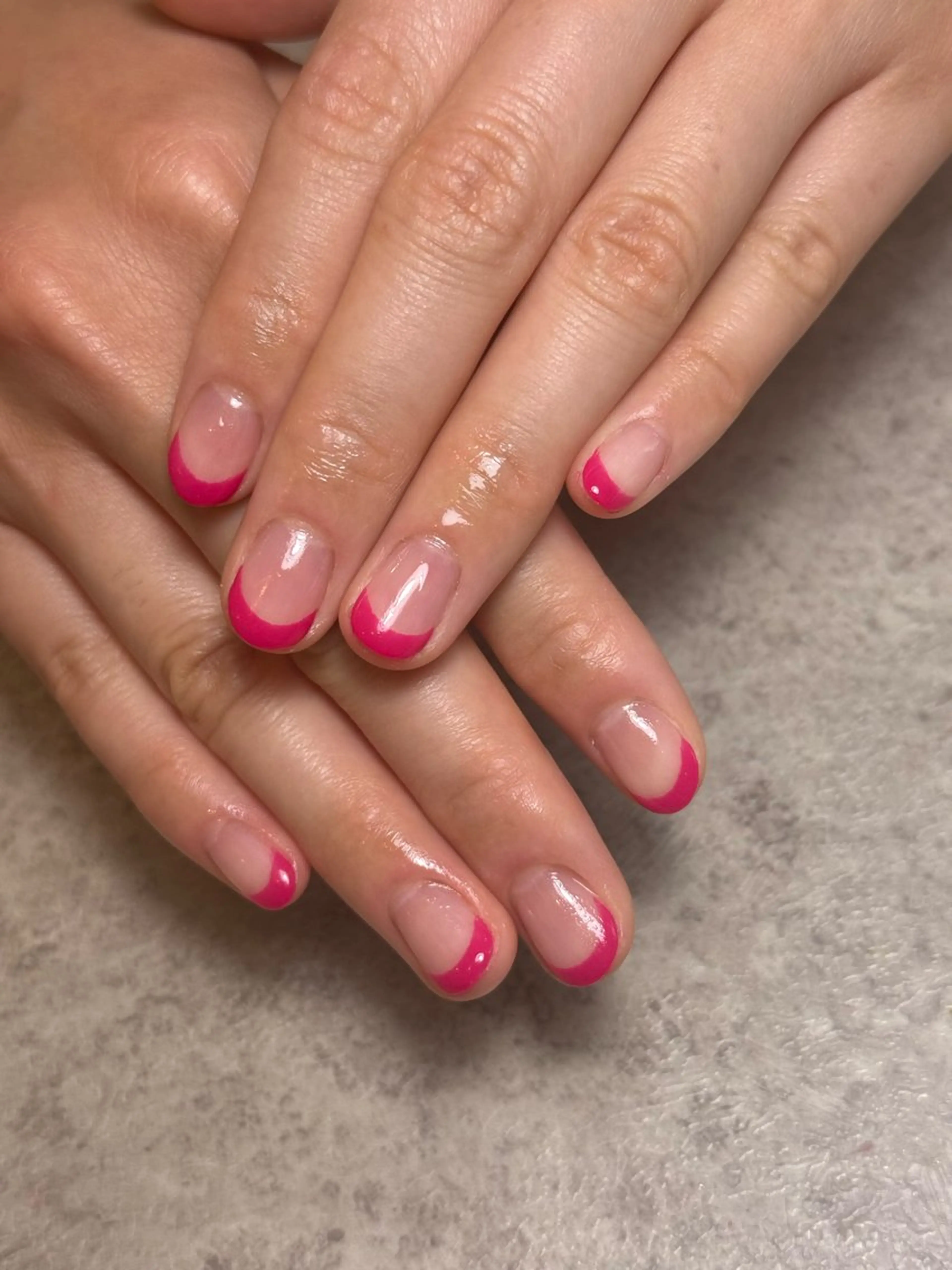 ネイル フレンチネイル ピンク withB 池尻大橋のネイルデザイン