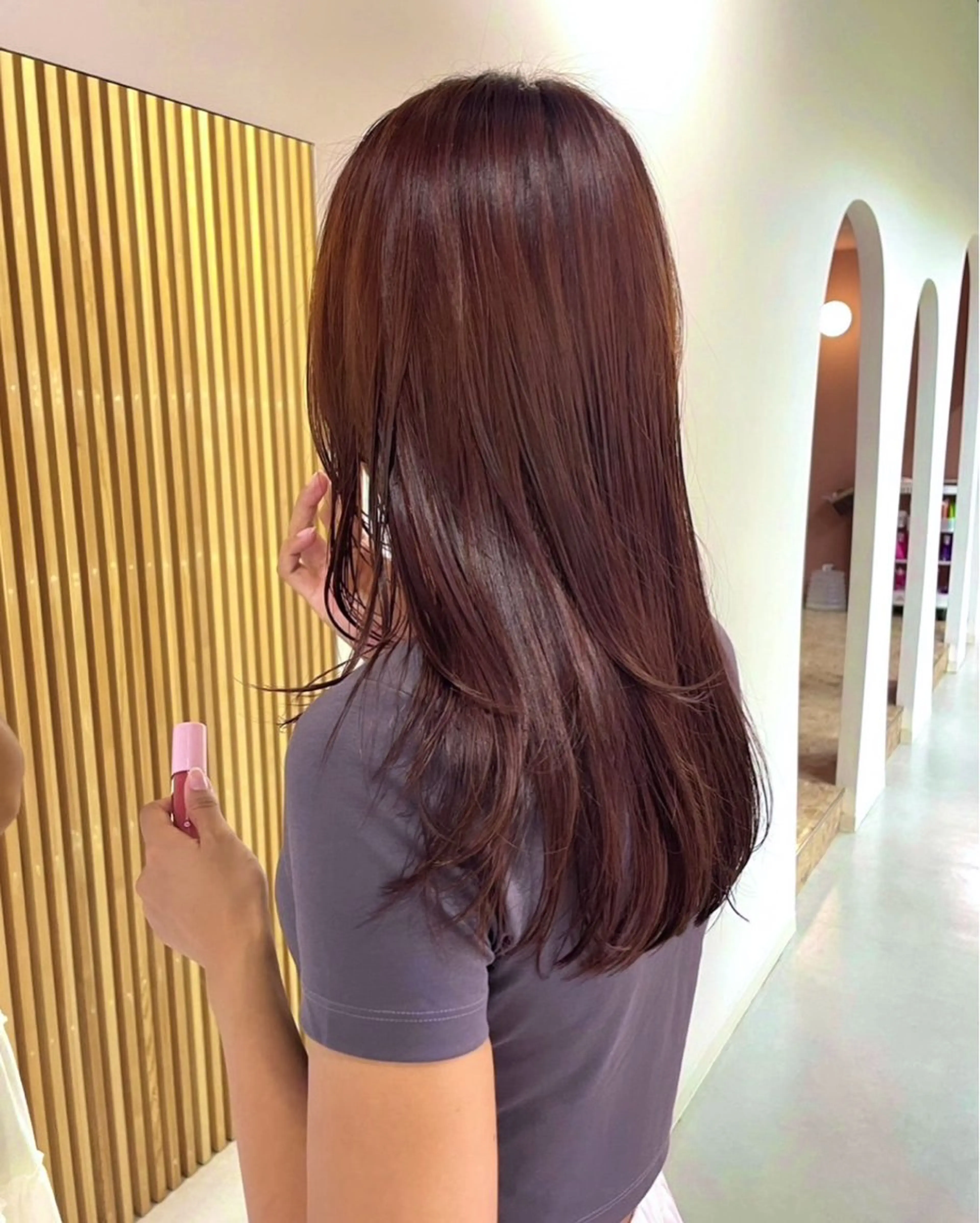 ロング カラー カット ヘアカラー トリートメント Nana/透けカラー ×似合わせカットのヘアスタイル