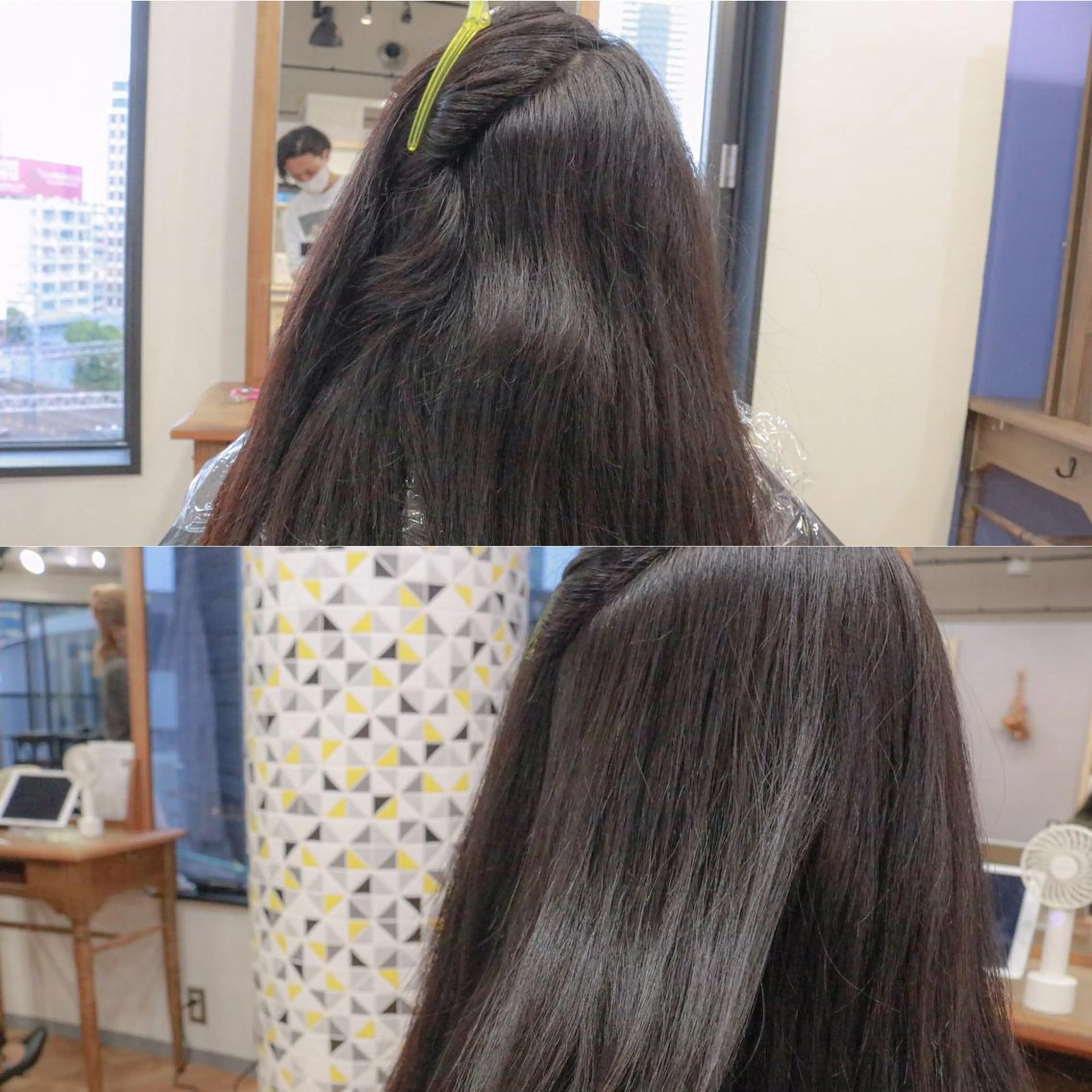 ロング 縮毛矯正 GiseL梅田所属・韓国風ヘア🇰🇷 レイヤー✨桑原　研太のヘアスタイル