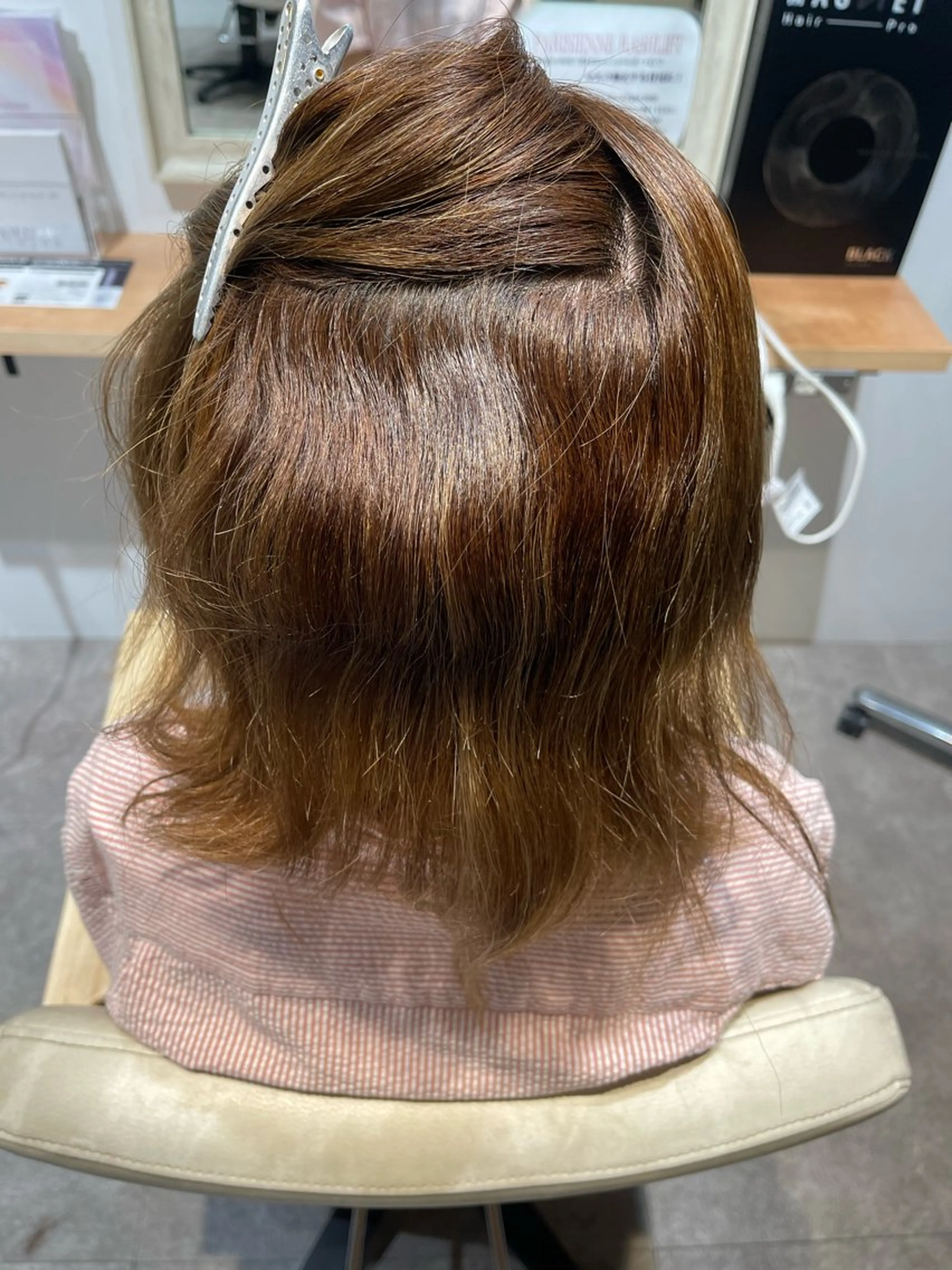 ミディアム 酸性ストレート 縮毛矯正 トリートメント ano @anomukuiのヘアスタイル