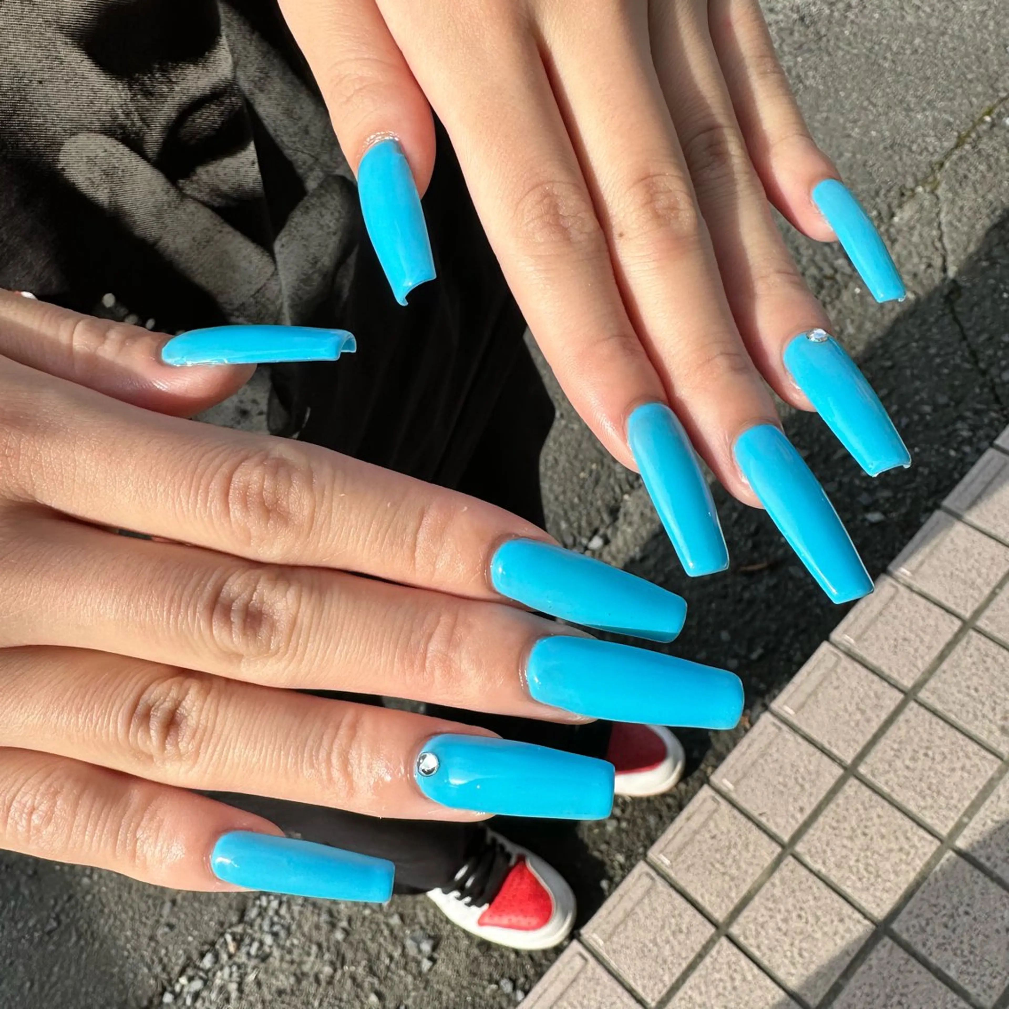 長さだしワンカラー🩵の写真