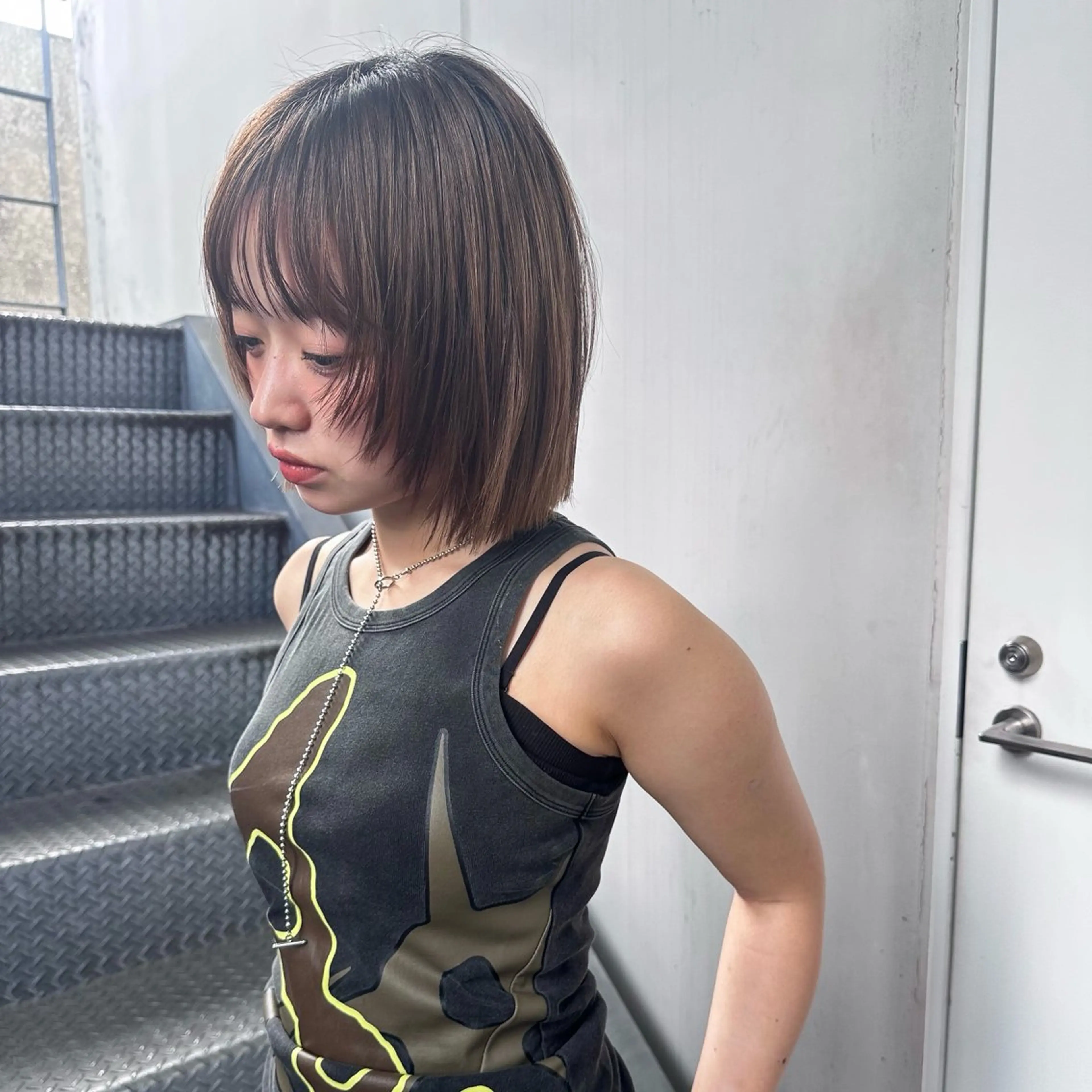 ショート ボブ カット ボブ/顔周りレイヤー 似合わせcut🪽のヘアスタイル