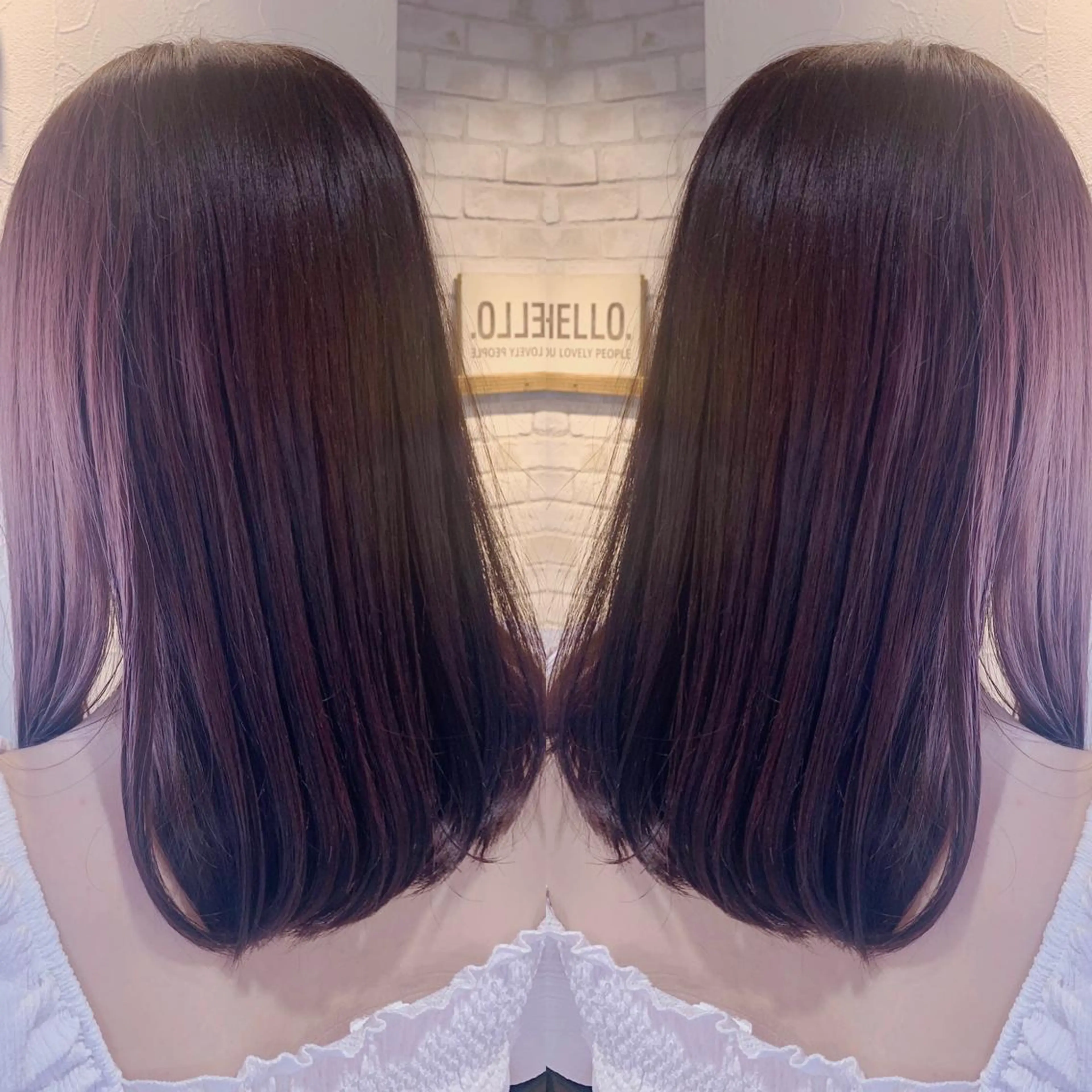 ミディアム カラー イルミナカラー ラベンダーカラー 韓国🇰🇷 ✂︎hair 内田愛のヘアスタイル