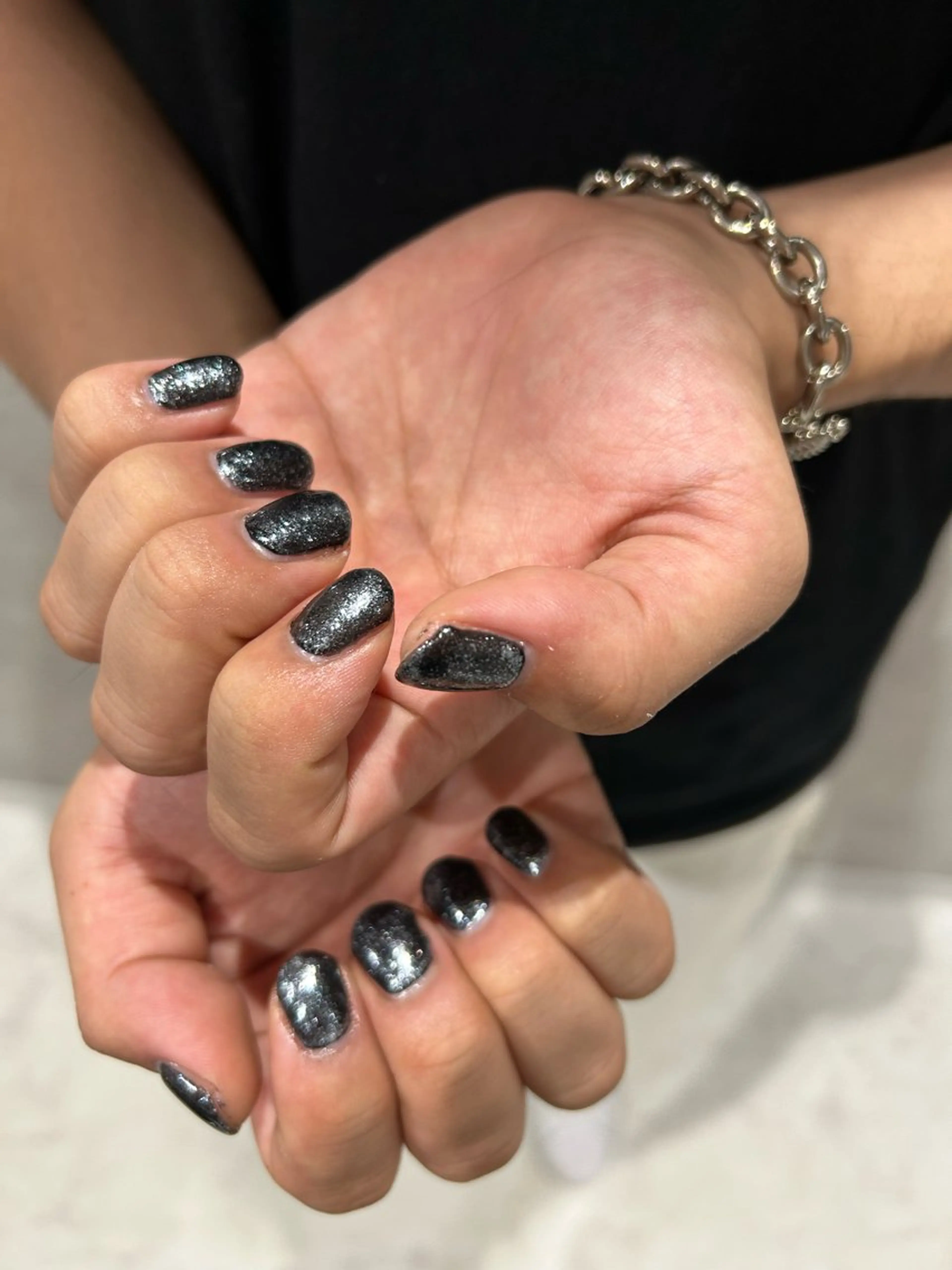 ネイル ラメ(グリッター) メンズネイル 大山 なつみのネイルデザイン