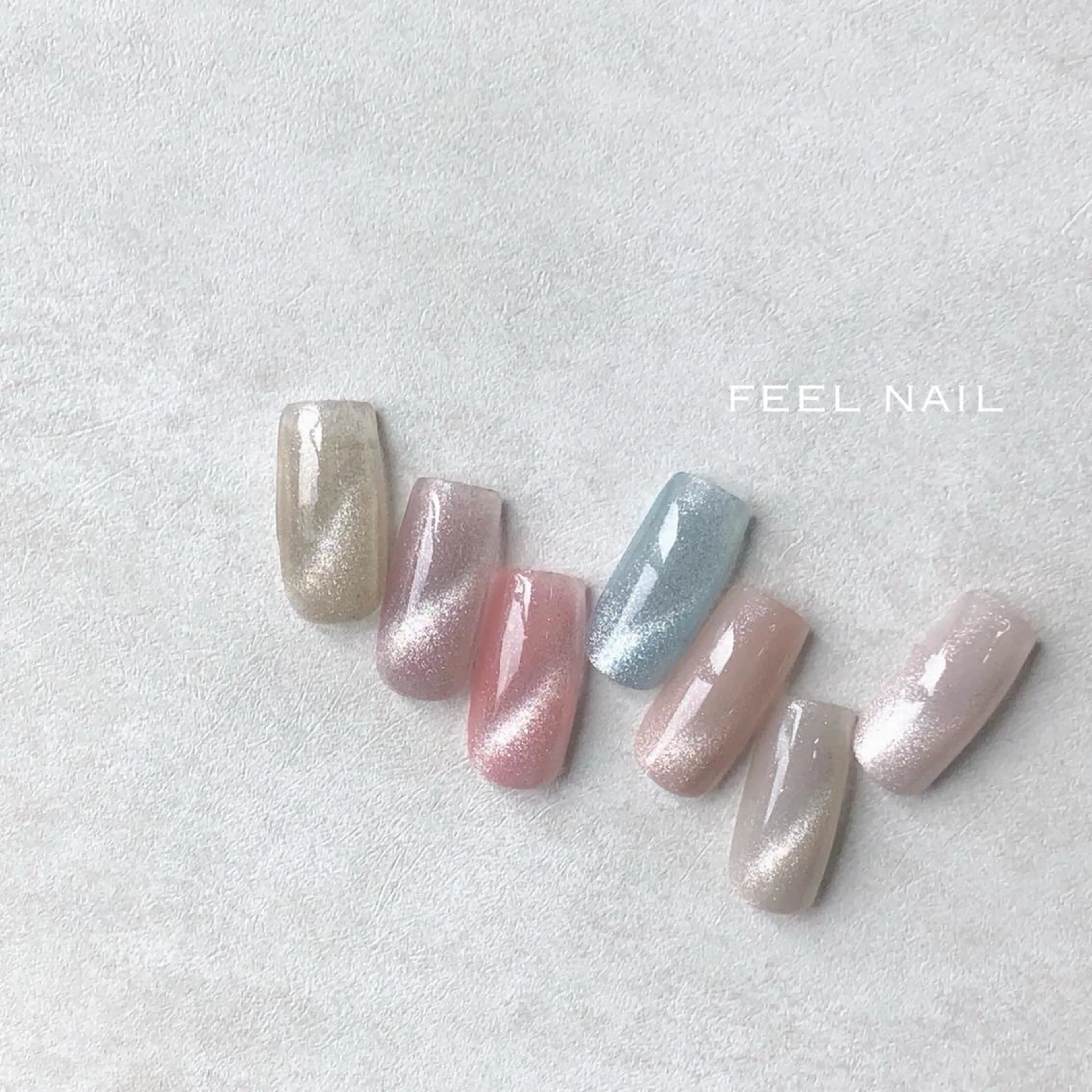 ネイル ジェルネイル マグネットネイル 近藤 あみのネイルデザイン