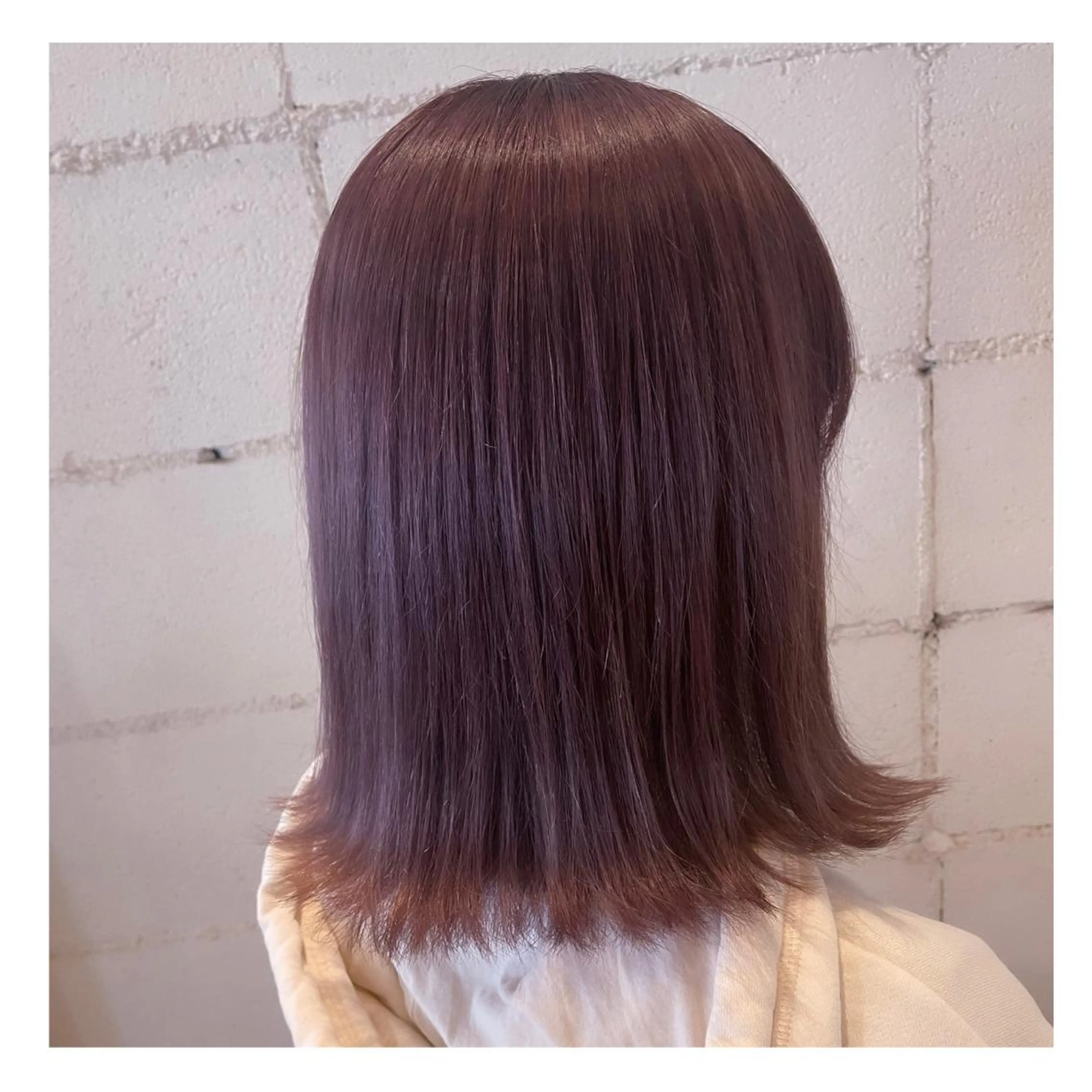 ミディアム カラー ブリーチ ラベンダーカラー ピンクカラー ピンクラベンダー カット ❁⃘ ち だ り さ ❁⃘のヘアスタイル