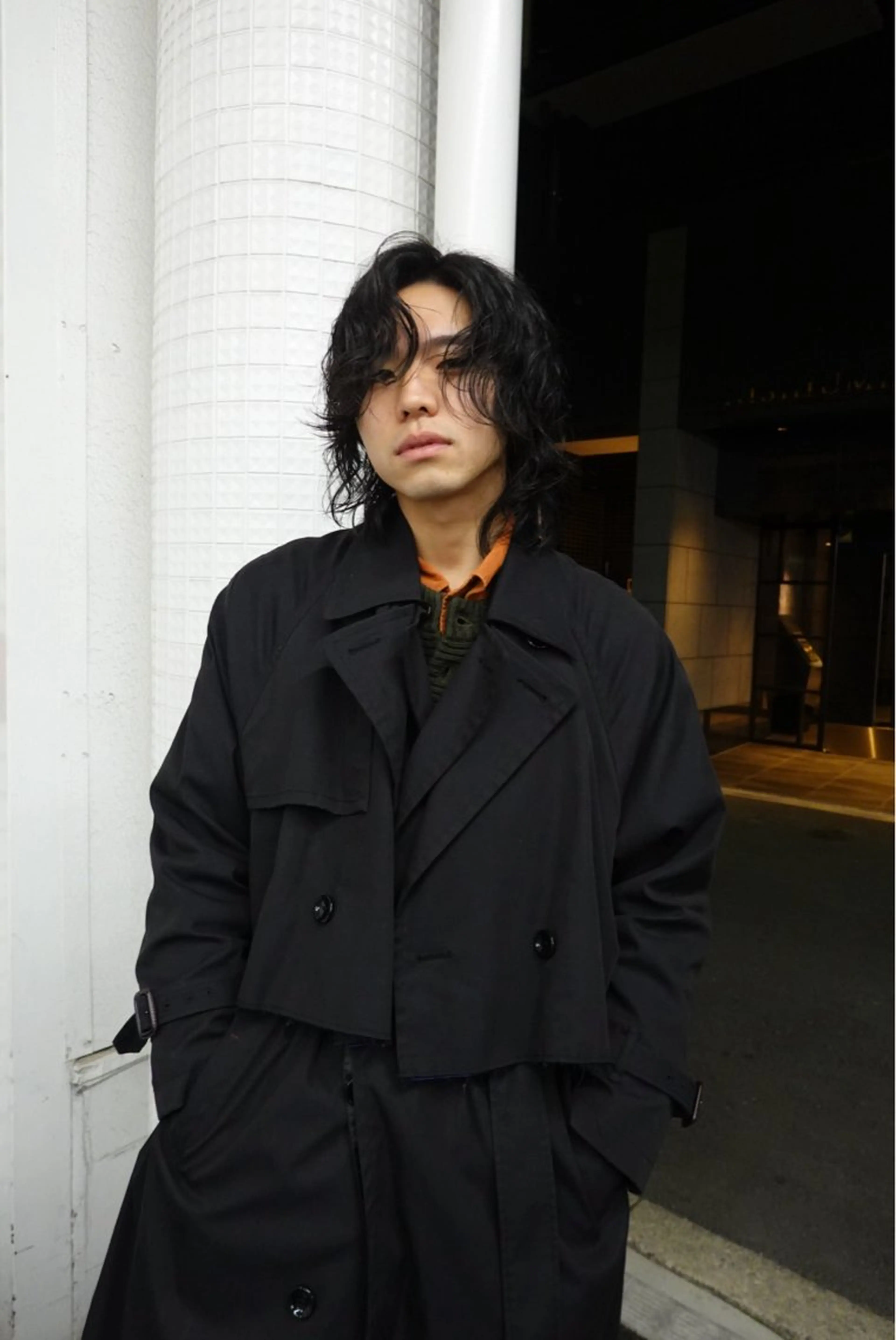 メンズミディアムカット&パーマの写真